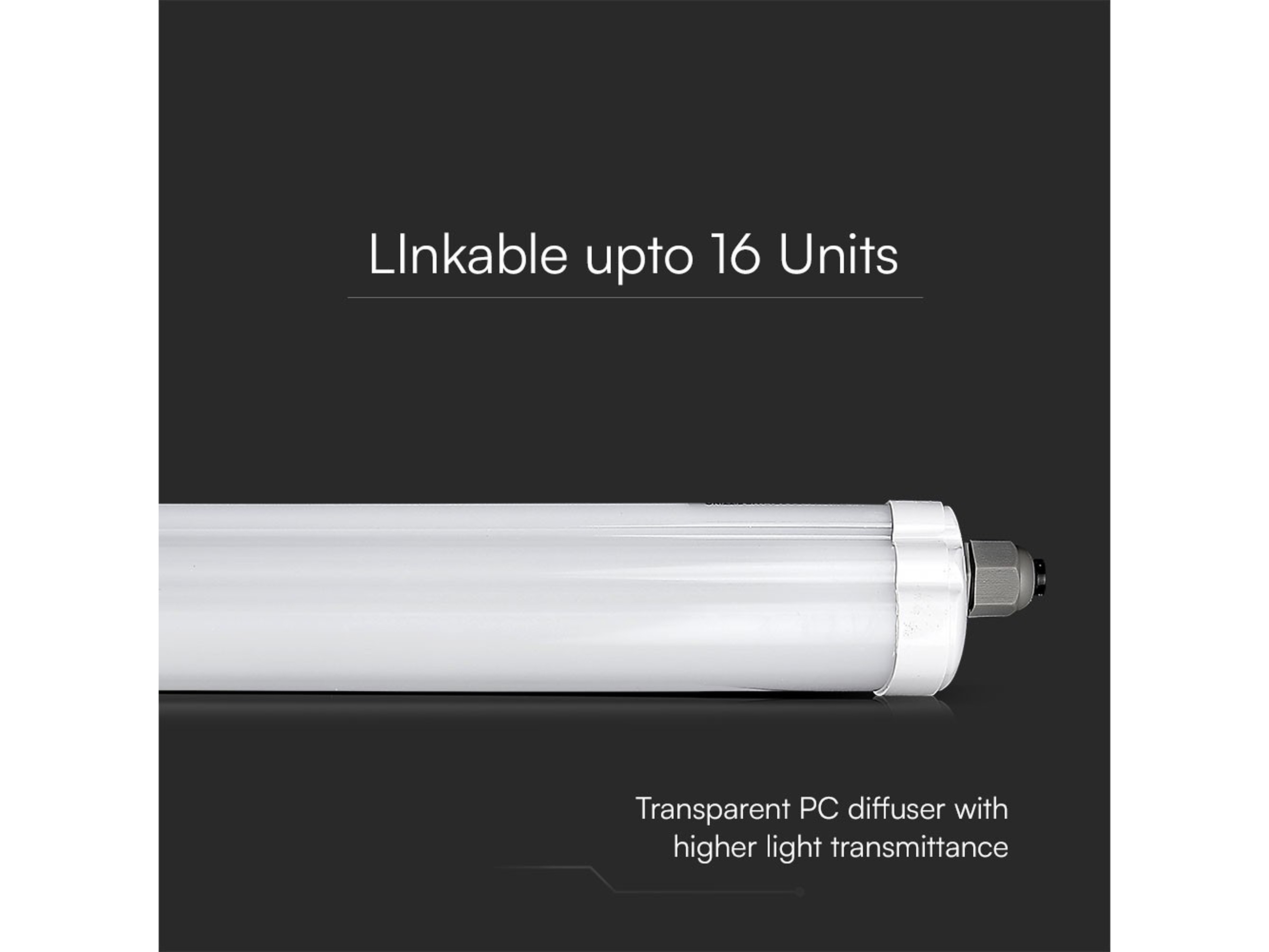 V-TAC LED-Feuchtraumleuchte VT-6076S, EEK: E, 18W, 2160lm, 6500K, 600mm