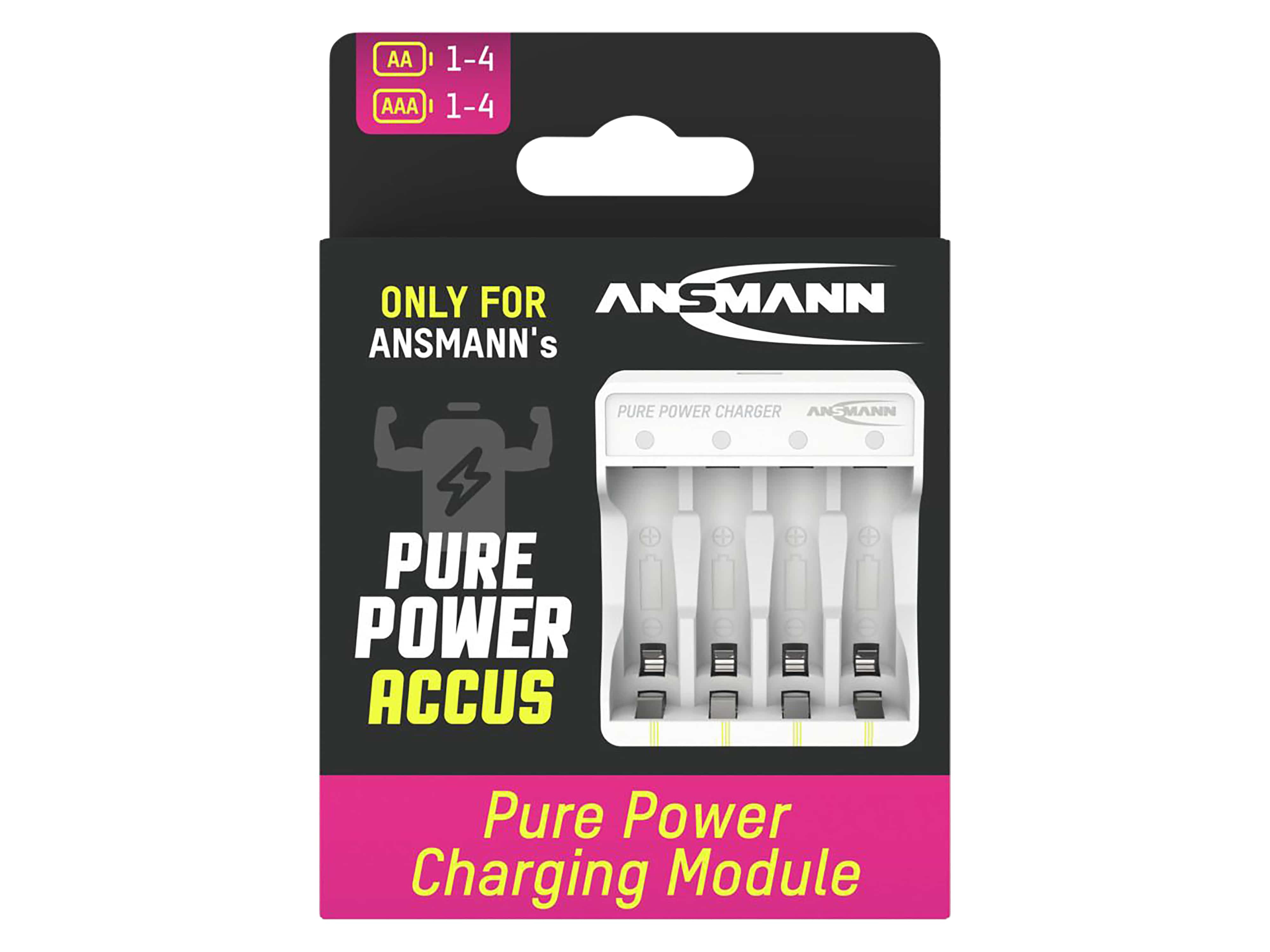 Lademodul ANSMANN Pure Power, für 1-4 Micro AAA / Mignon AA