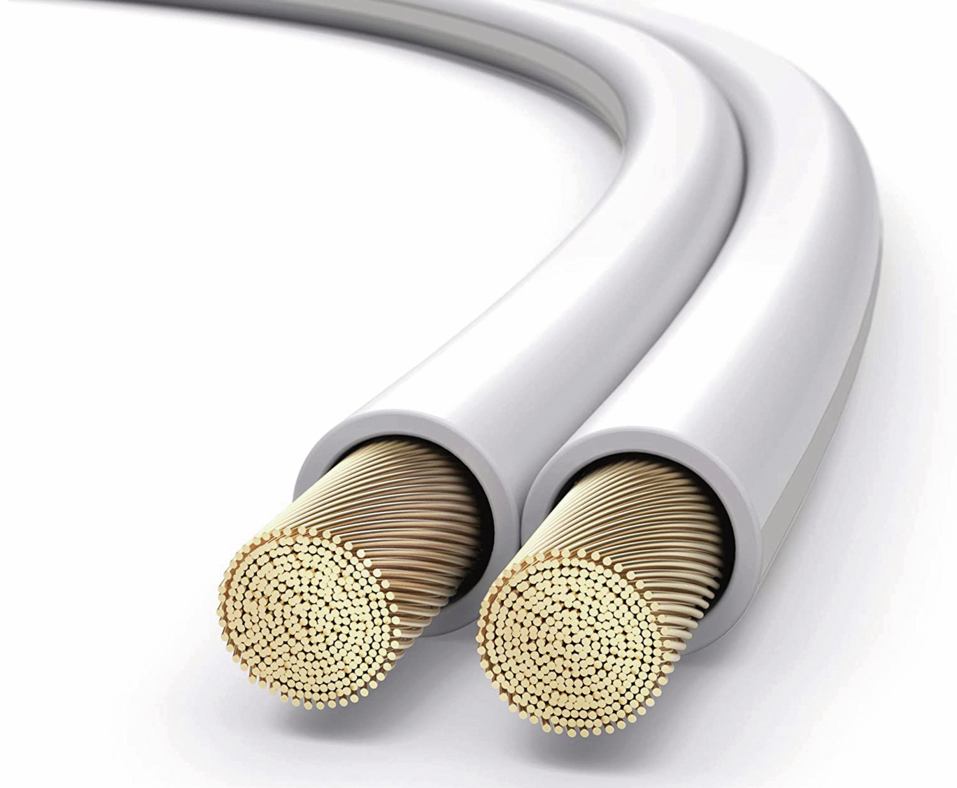 PURELINK Lautsprecherkabel, 2x2,5 mm², 25 m, weiß, OFC