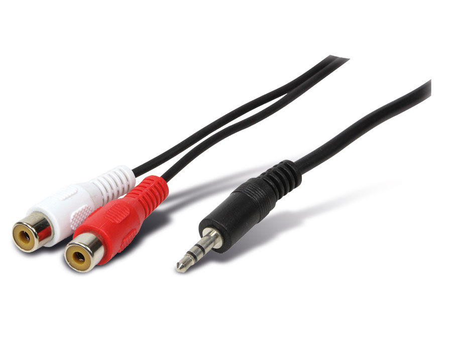 S-IMPULS Audio-Adapterkabel Klinke auf Cinch, 0,2 m