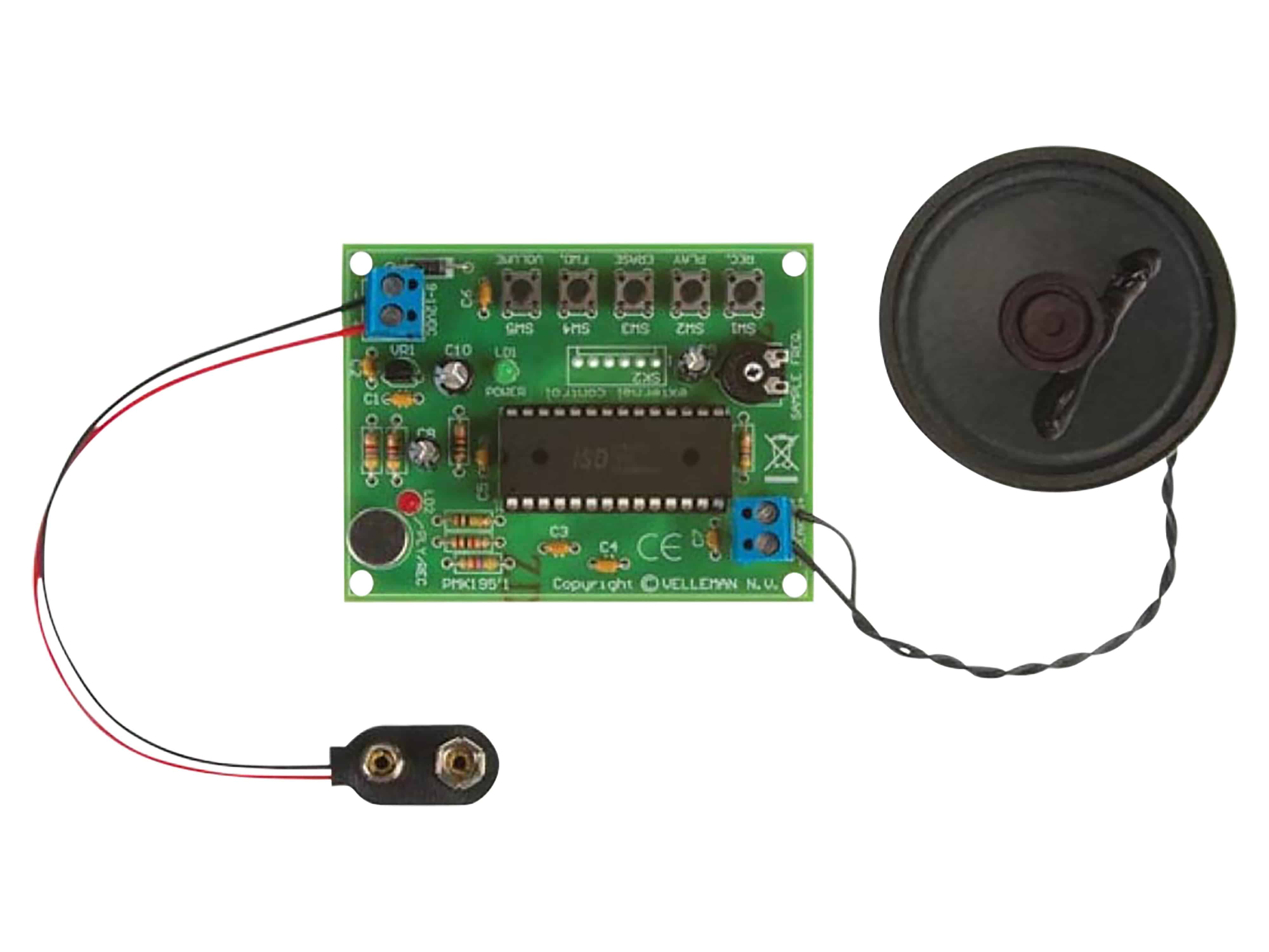 WHADDA Lötbausatz WSAH195, Aufnahme-/Wiedergabe-Modul WHADDA Lötbausatz WSAH195, Aufnahme-/Wiedergabe-Modul