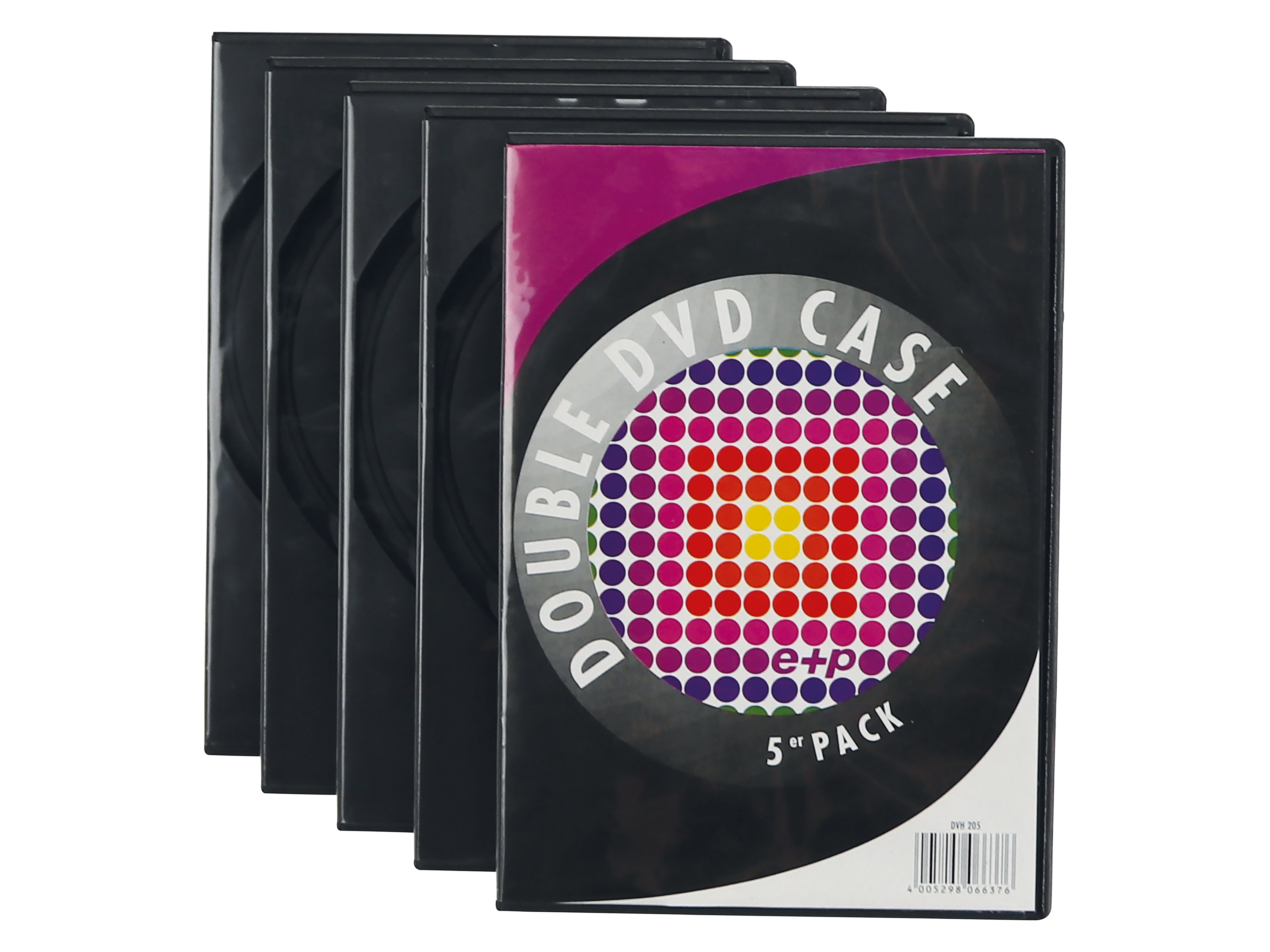 DVD-Leerhüllen DVH 205, Doppel-Leerhüllen, 5er Pack, schwarz DVD-Leerhüllen DVH 205, Doppel-Leerhüllen, 5er Pack, schwarz