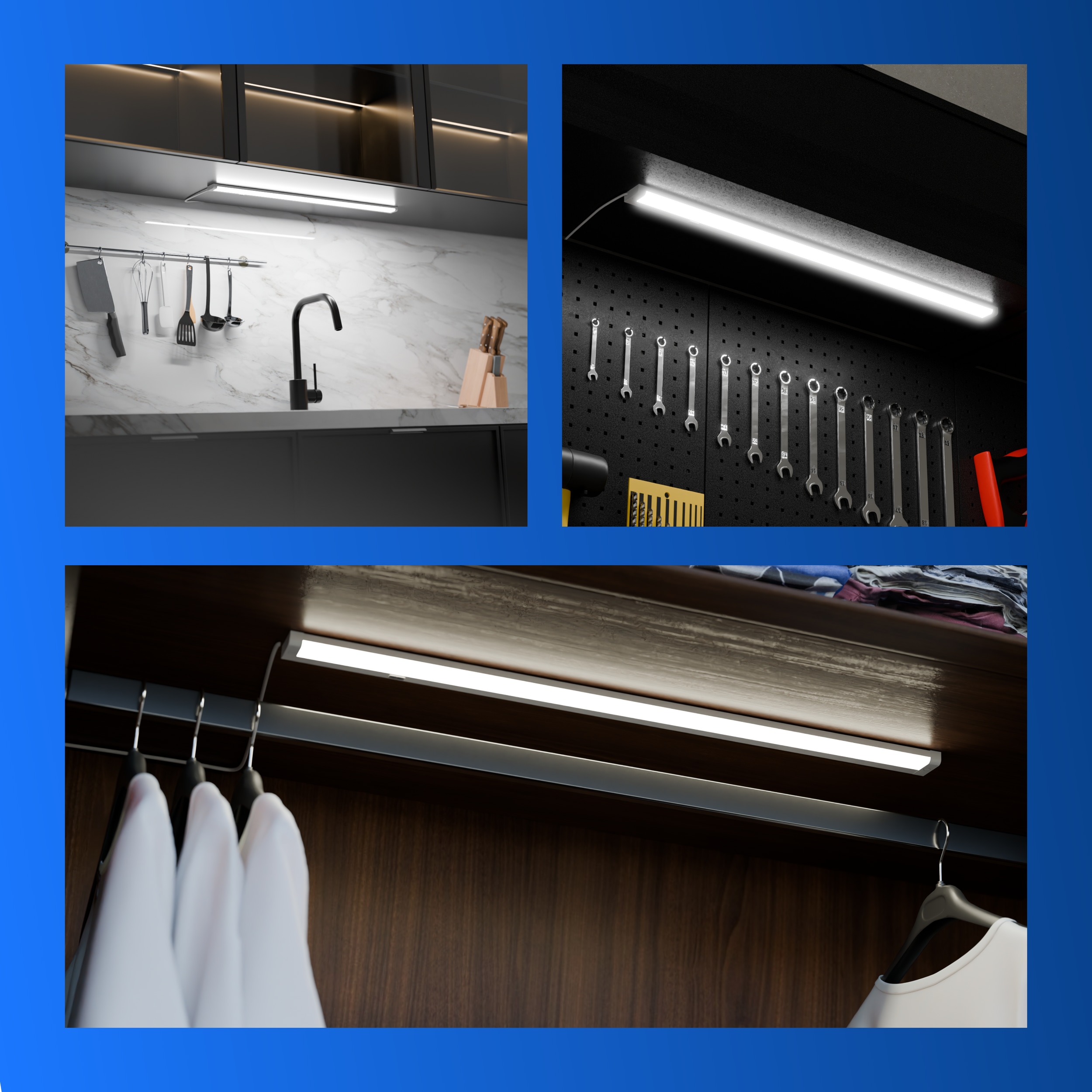 REV LED-Unterbauleuchte, 8W, 3000K, 680lm, warmweiß, IP20, 60 cm