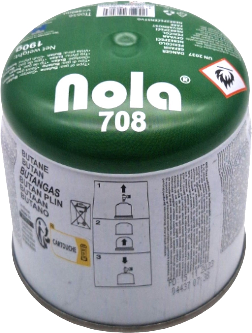 NOLA Campinggas, Butangas, 190 g, Gas Lock System Campinggas, 190 g