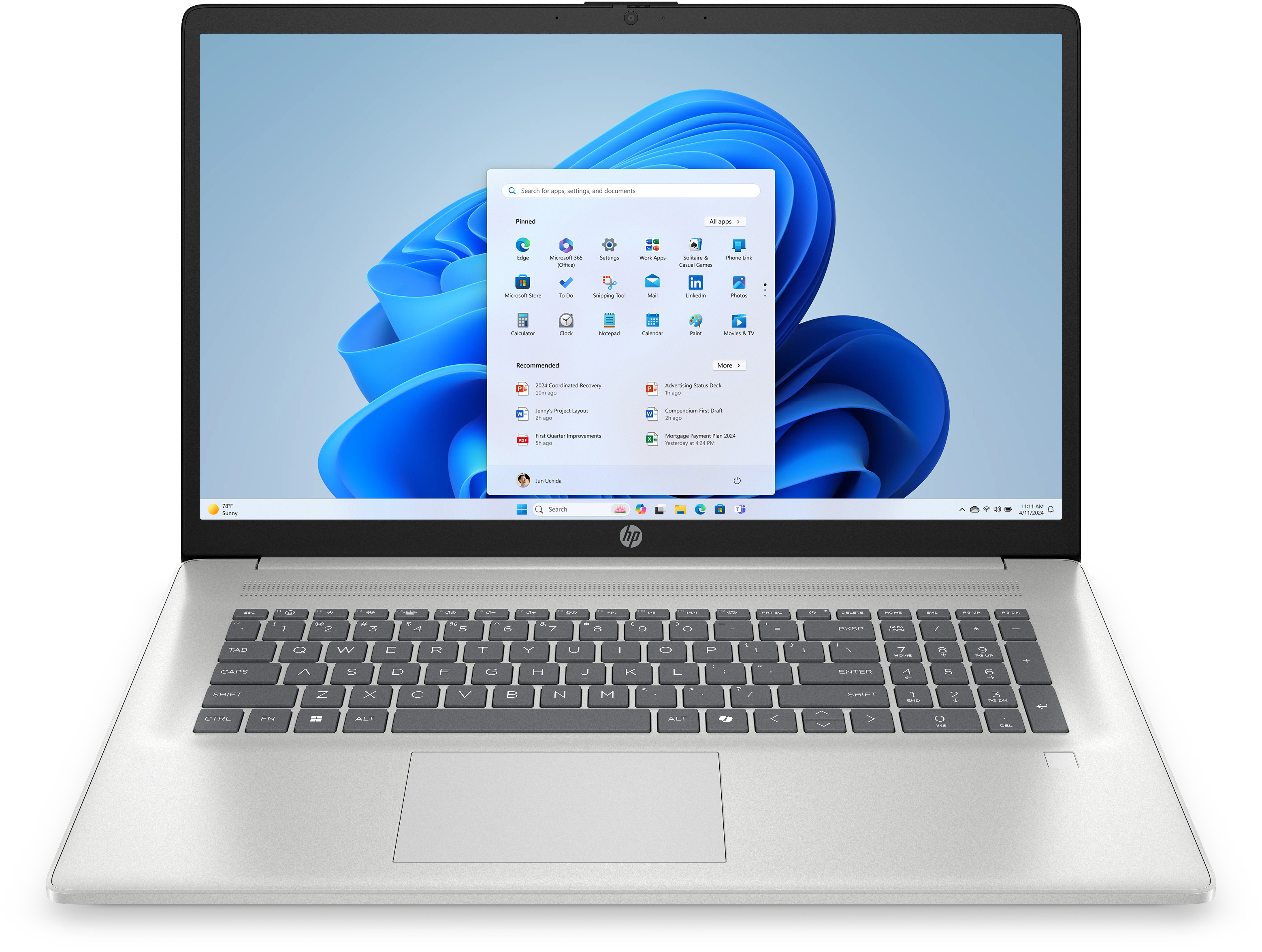 HP Notebook 17-cp2166ng, 439cm (17,3"), AMD Ryzen™ 5 7520U, FullHD, 16GB DDR5, 512GB SSD, Win 11 Home HP Notebook 17-cp2166ng, 439cm (17,3"), AMD Ryzen™ 5 7520U, FullHD, 16GB DDR5, 512GB SSD, Win 11 Home