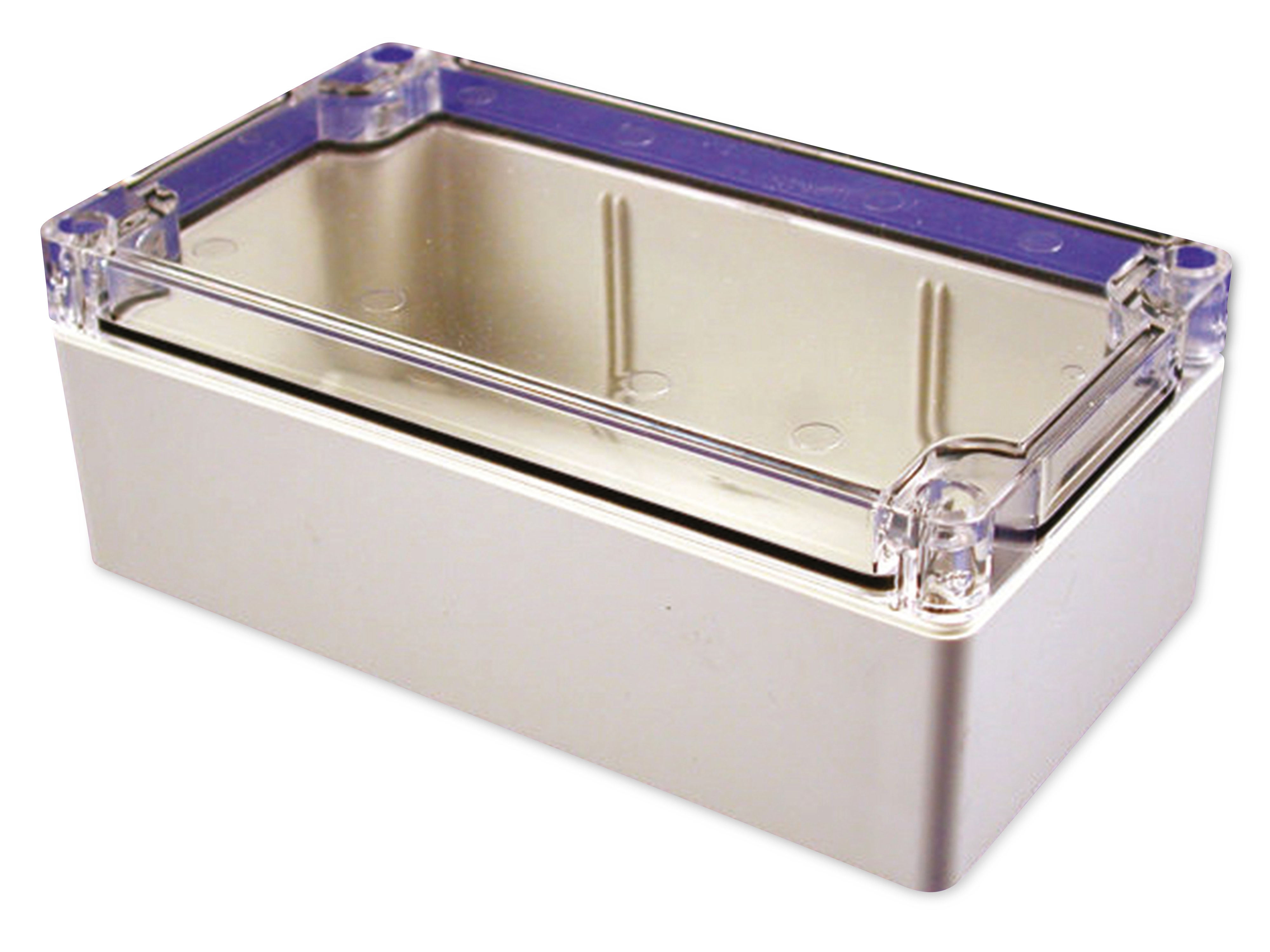 HAMMOND Universal-Gehäuse, 1554J2GYCL, Polycarbonate, grau/transparent, IP68, 160x90x60 mm