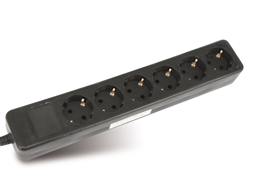AS SCHWABE Steckdosenleiste ohne Kabel, 6-fach, schwarz AS SCHWABE Steckdosenleiste ohne Kabel, 6-fach, schwarz