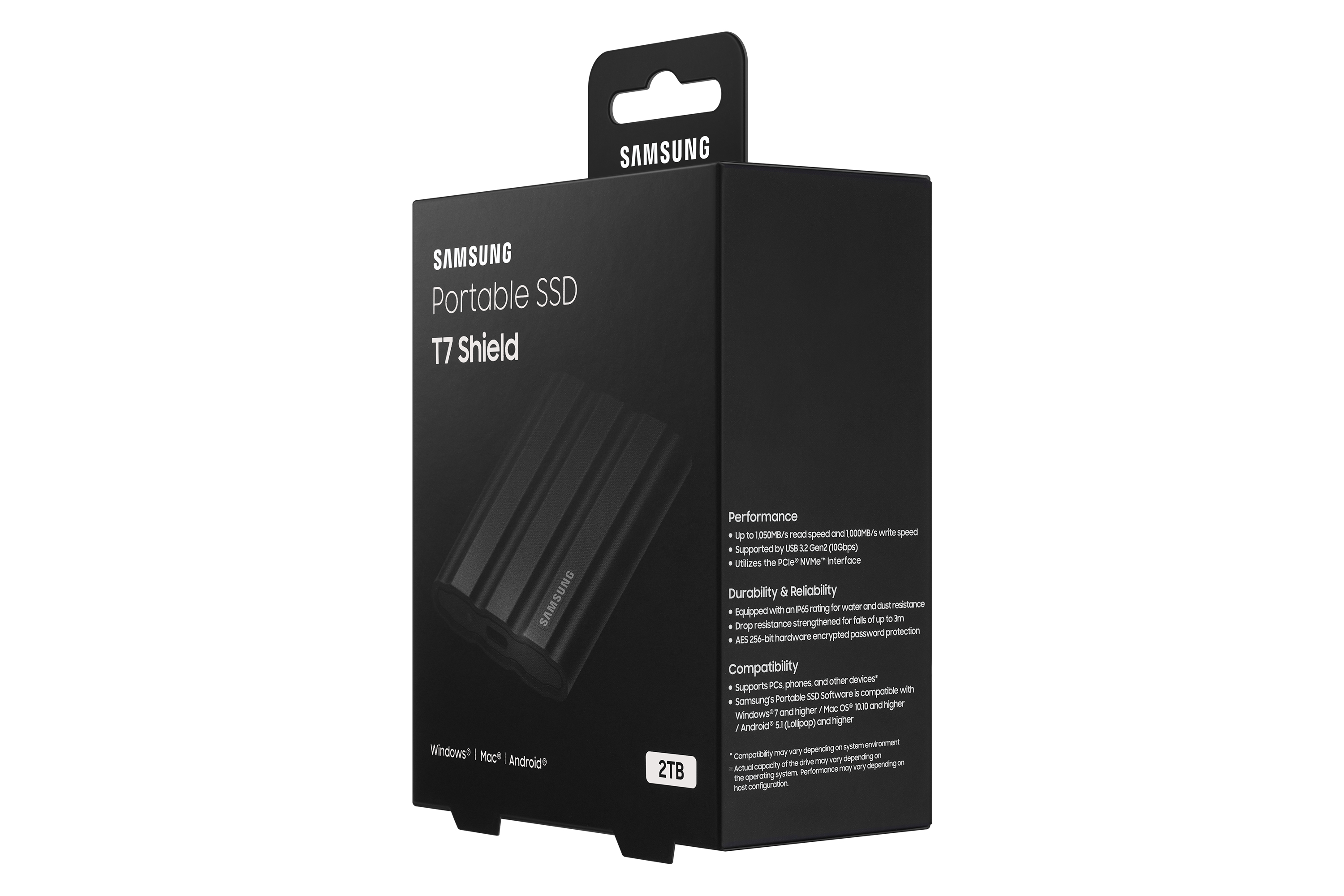 SAMSUNG Externe SSD Portable T7 Shield 2 TB schwarz SAMSUNG Externe SSD Portable T7 Shield 2 TB schwarz