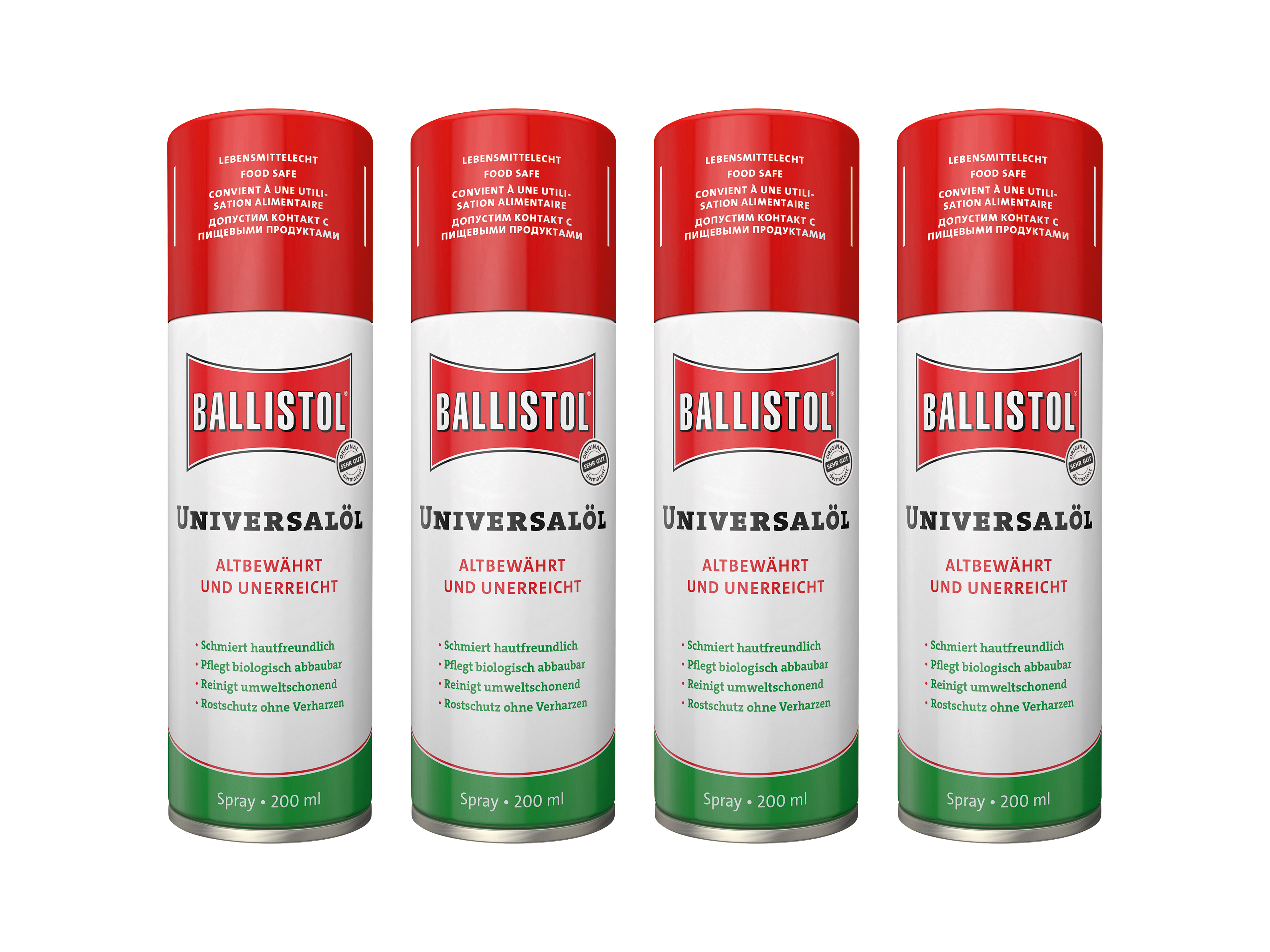 BALLISTOL Universalöl Spray, 200 ml, 4 Stück BALLISTOL Universalöl Spray, 200 ml, 4 Stück
