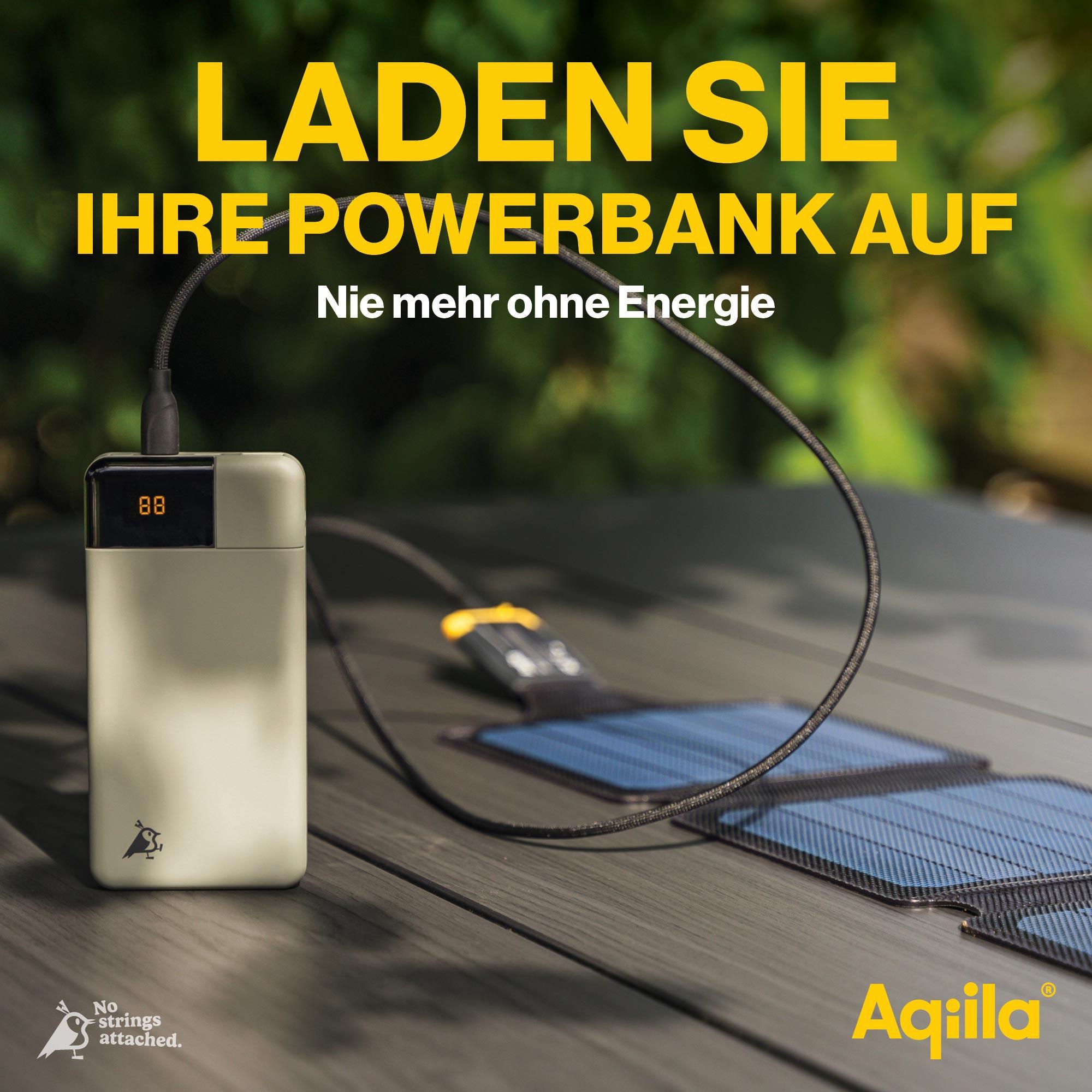 AQIILA Solarpanel Sunbird P21, 21 W, USB-C, schwarz