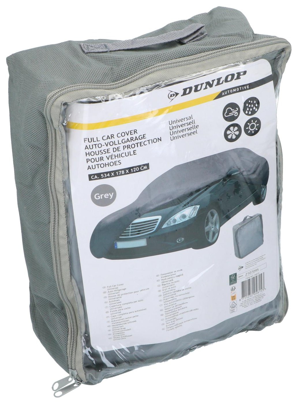DUNLOP Auto-Vollgarage, universell, grau DUNLOP Auto-Vollgarage, universell, grau