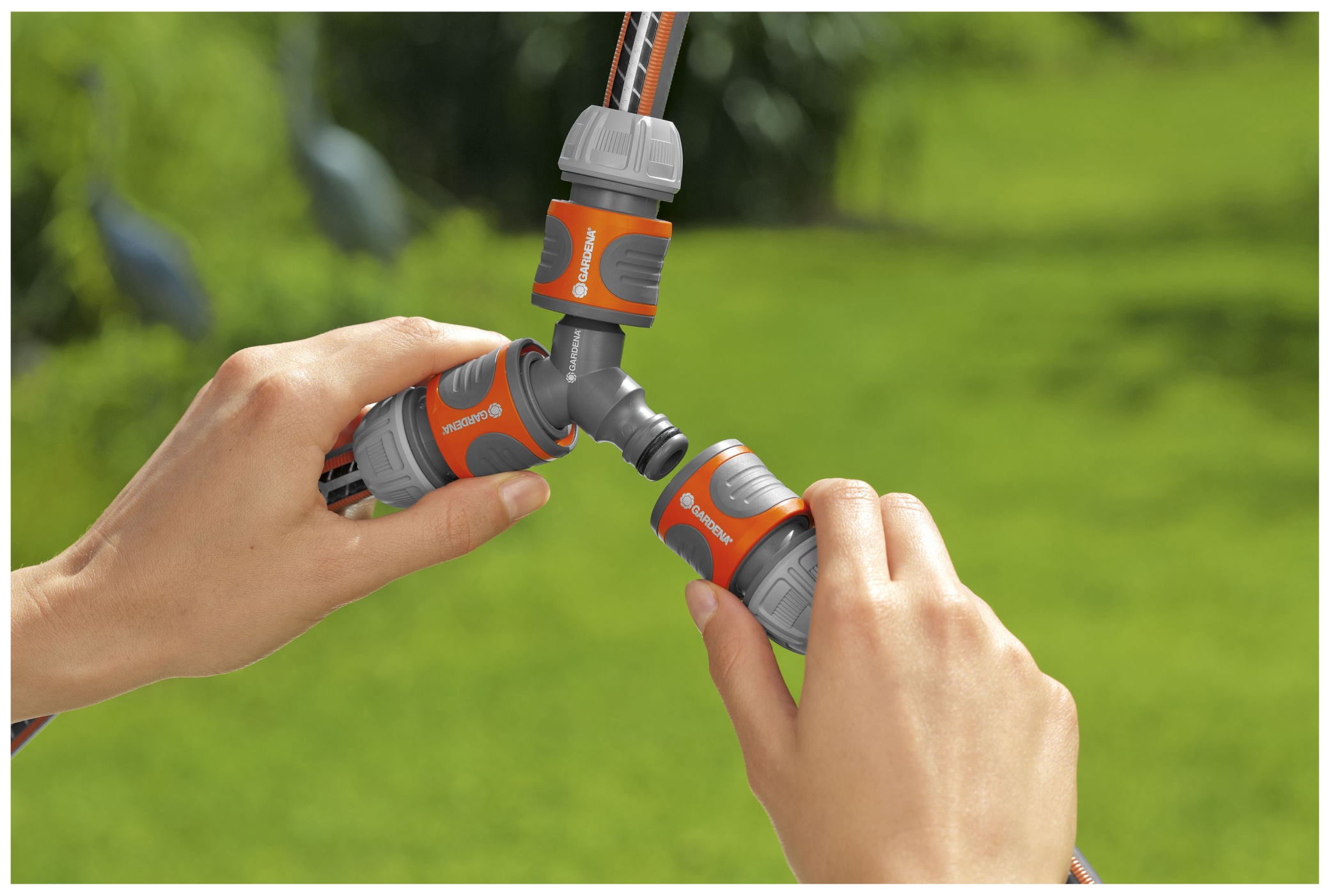 GARDENA Schnellkupplung Y-Verteiler 18287-20, 13 mm (1/2"), 15 mm (5/8")