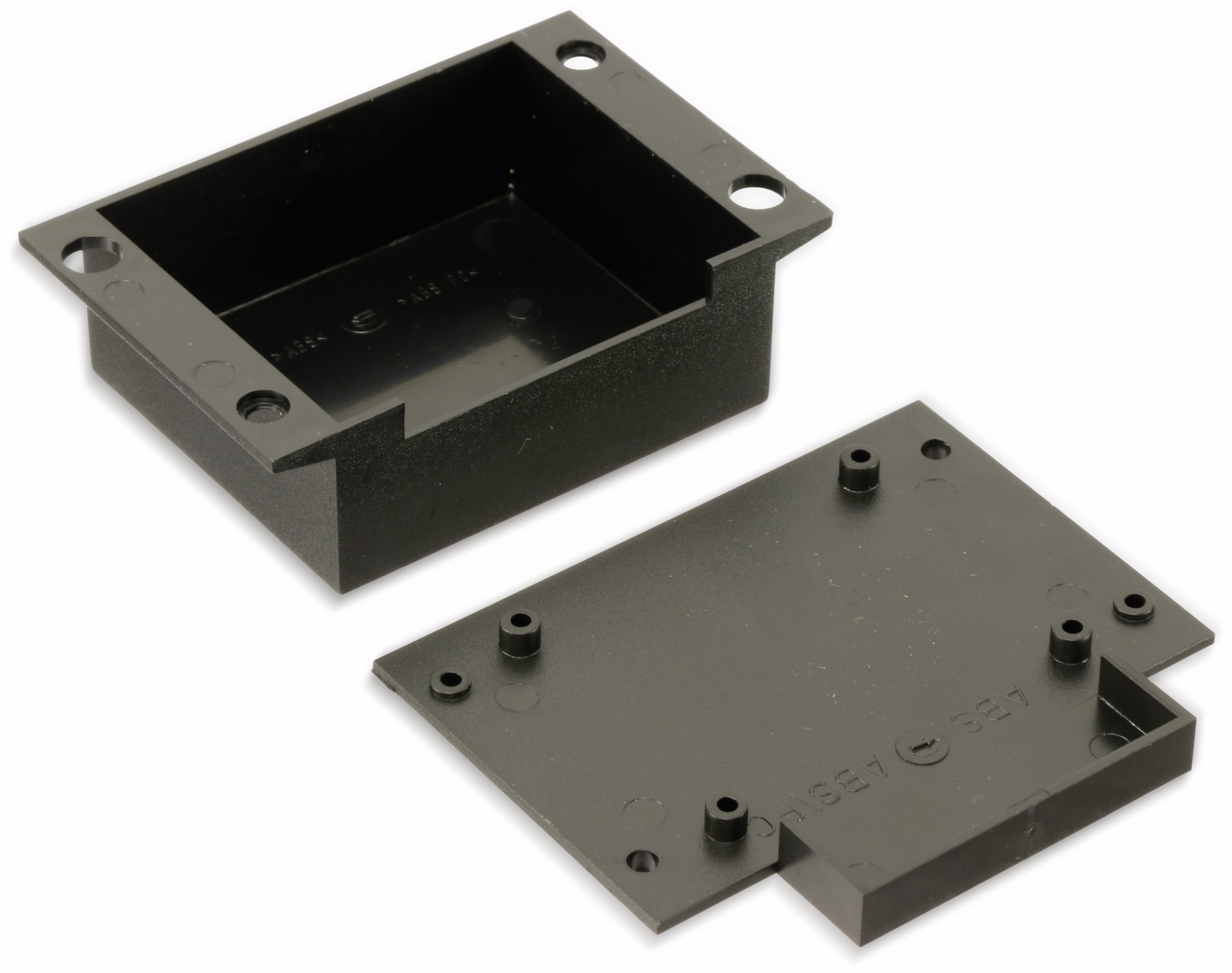 STRAPUBOX Kunststoffgehäuse mit Wanne und Lasche, Typ 521, 54 x 45 x 21 mm