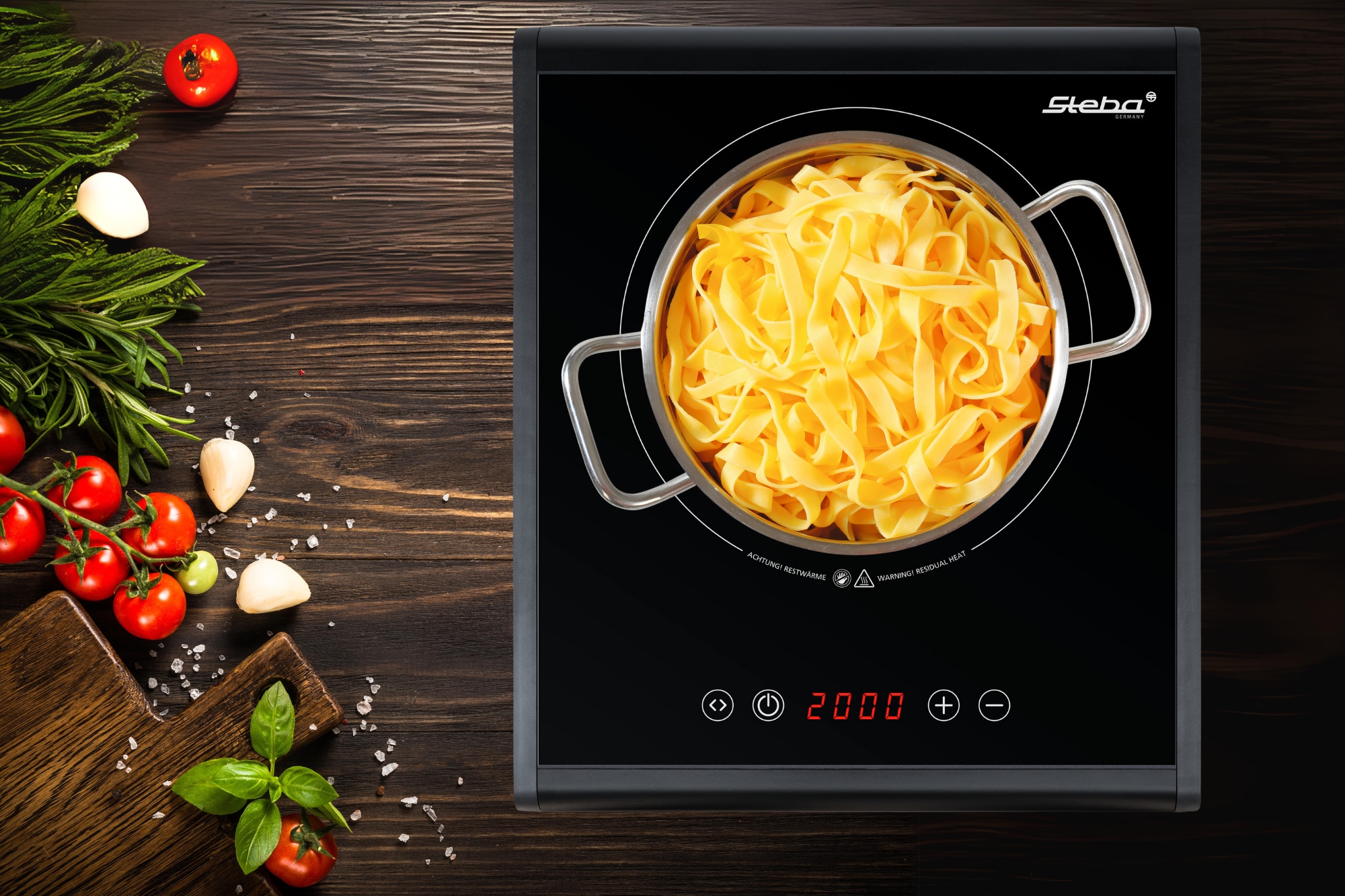 STEBA Glaskeramik-Kochfeld HK 25, Timer, Toch Control, 2000W