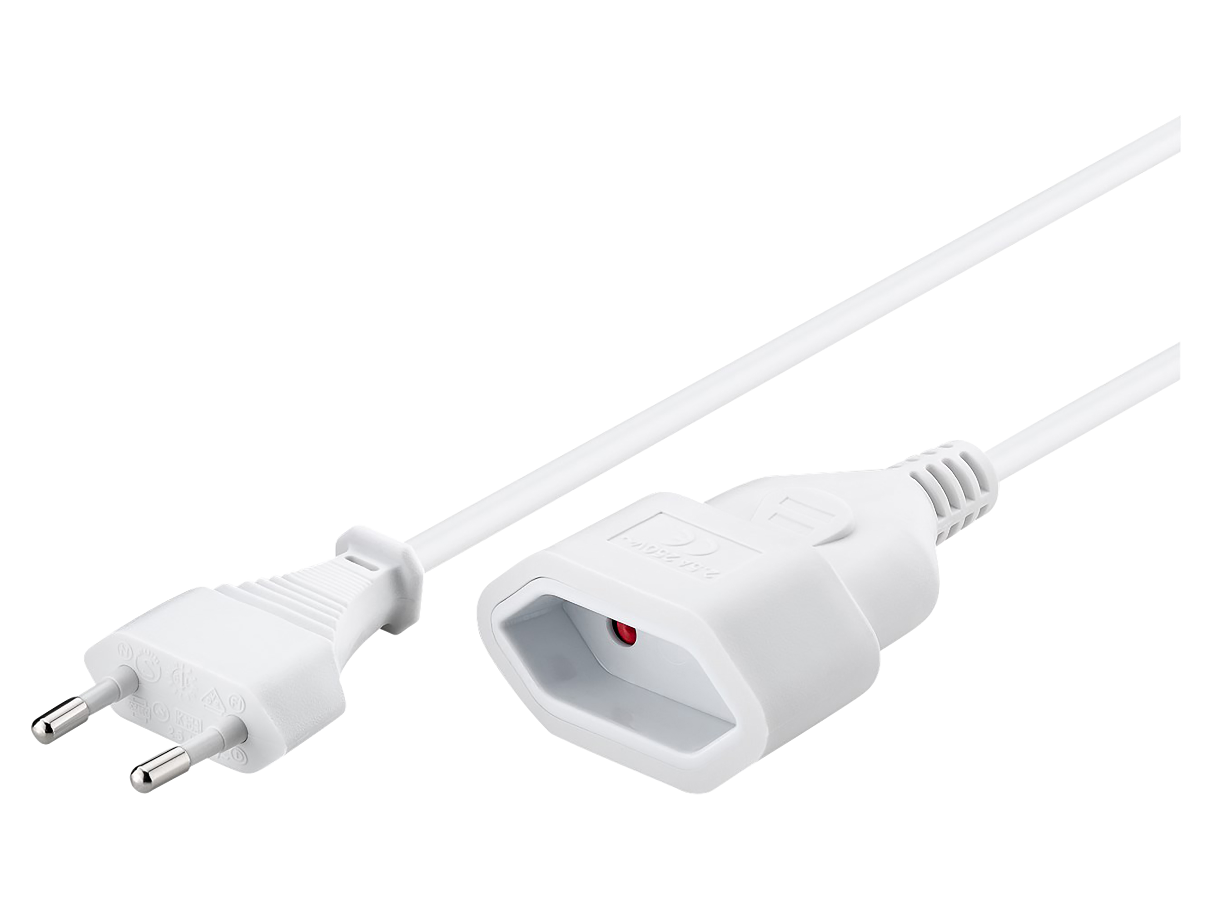 GOOBAY Euro-Verlängerung, 5 m, weiß