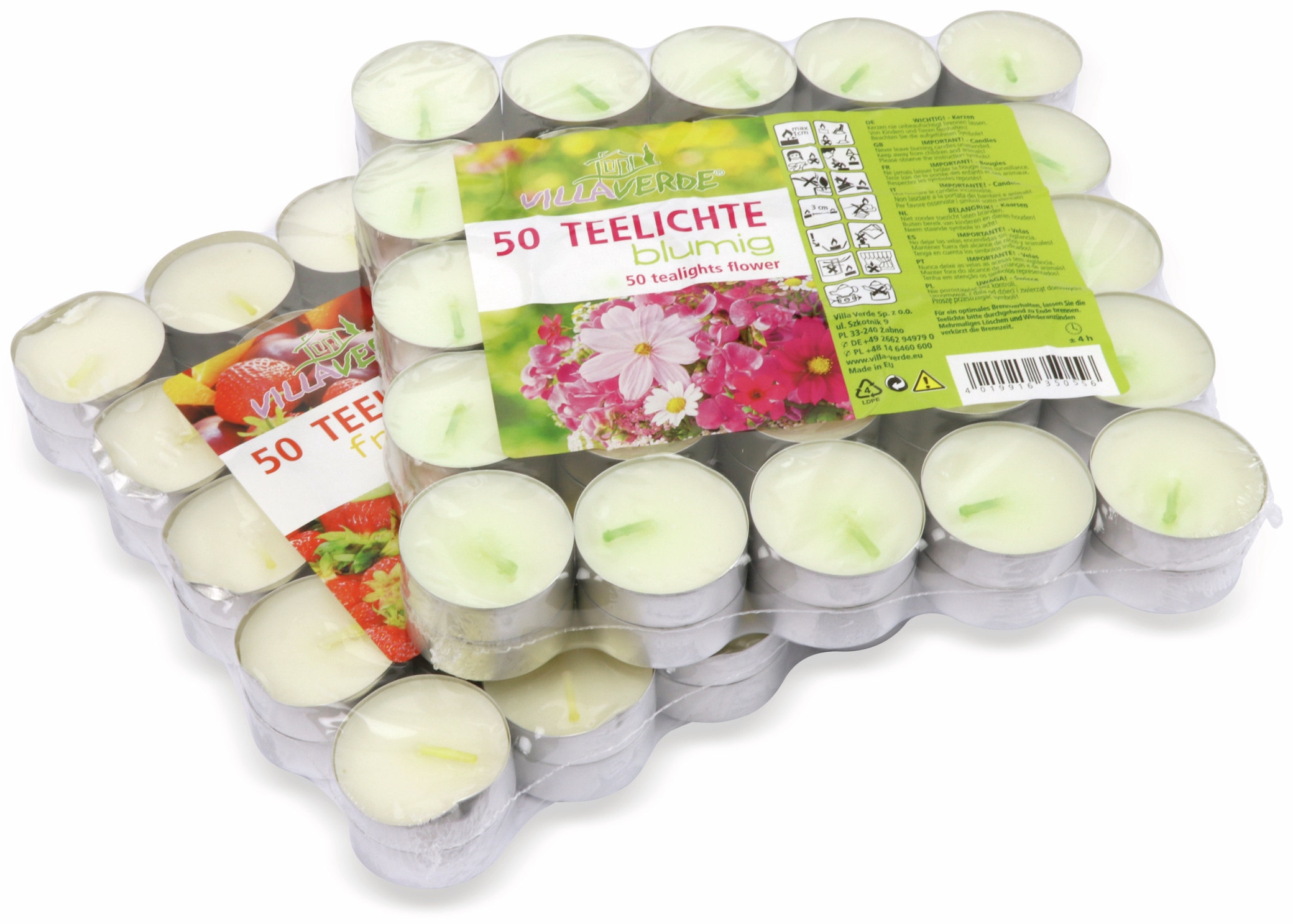Duft-Teelichter, verschiedene Beerendüfte, 50 Stück