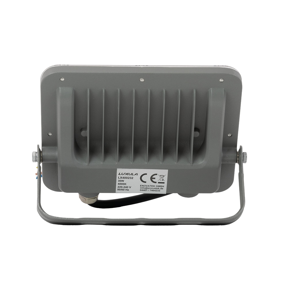 LUXULA LED-Fluter, EEK: E, 30W, 3900lm, 4000K, IP65, grau