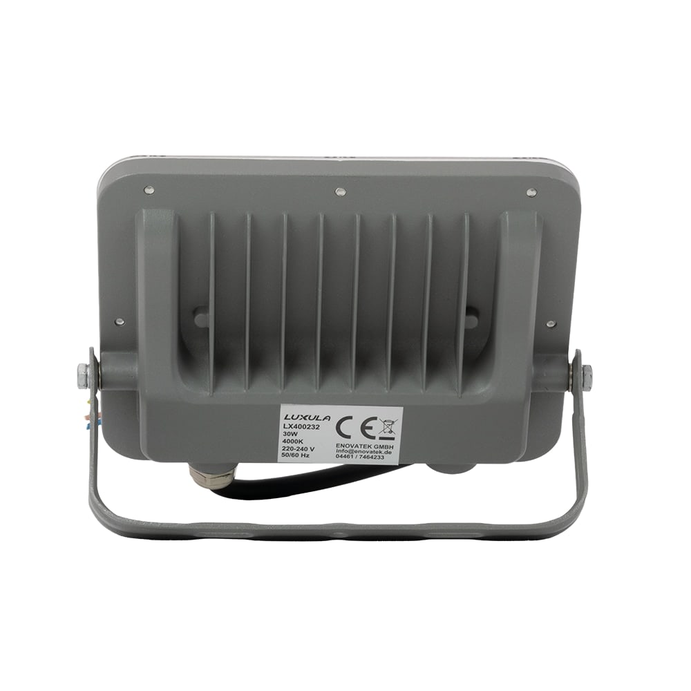 LUXULA LED-Fluter, EEK: E, 30W, 3900lm, 4000K, IP65, grau