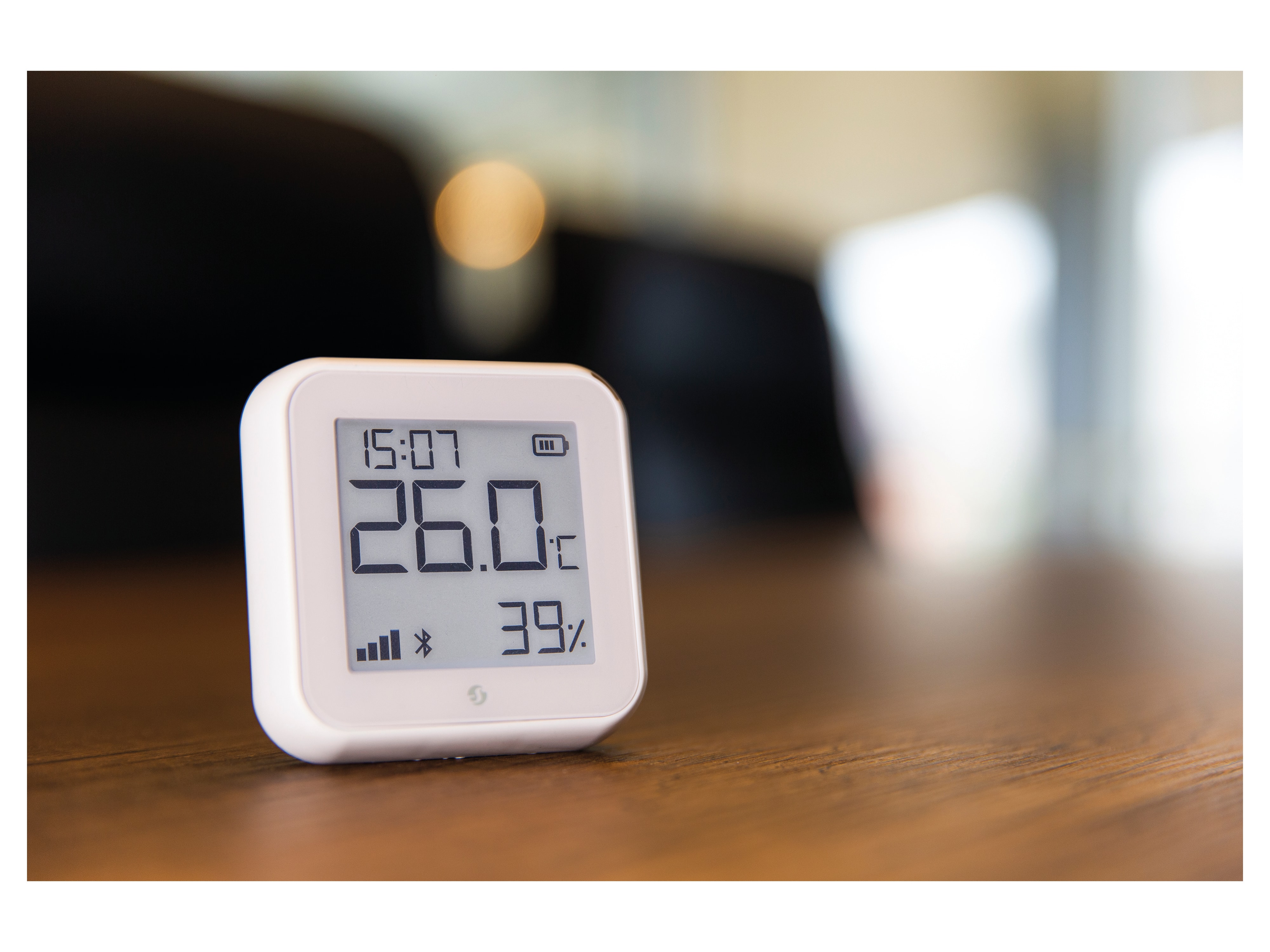 SHELLY WLAN-Temperatur- u. Feuchtigkeitssensor Plus H&T Gen. 3, BT, weiß