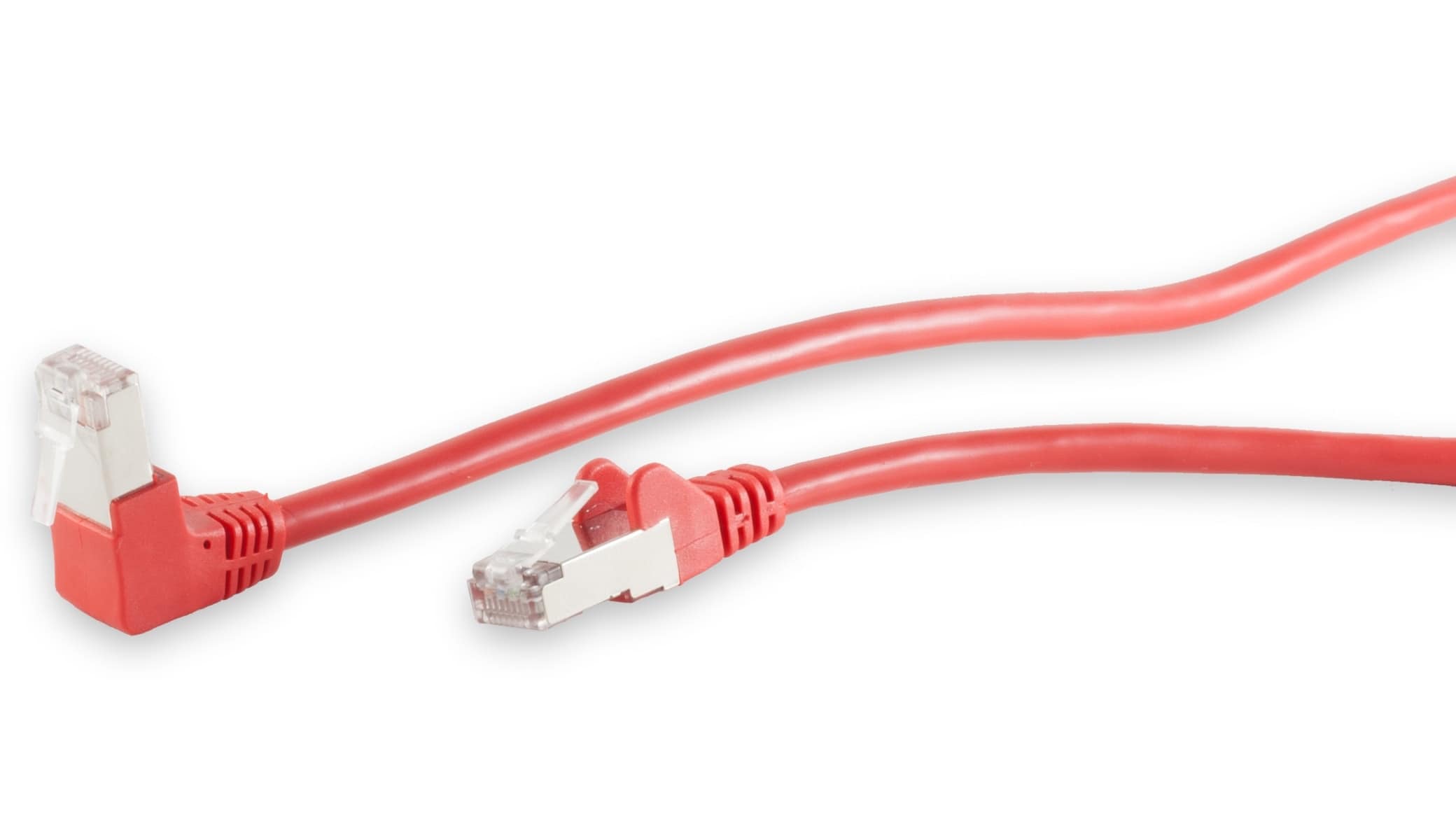 S-IMPULS CAT.6 Patchkabel, S/FTP, 90°-gerade, 0,5 m, rot S-IMPULS CAT.6 Patchkabel, S/FTP, 90°-gerade, 0,5 m, rot