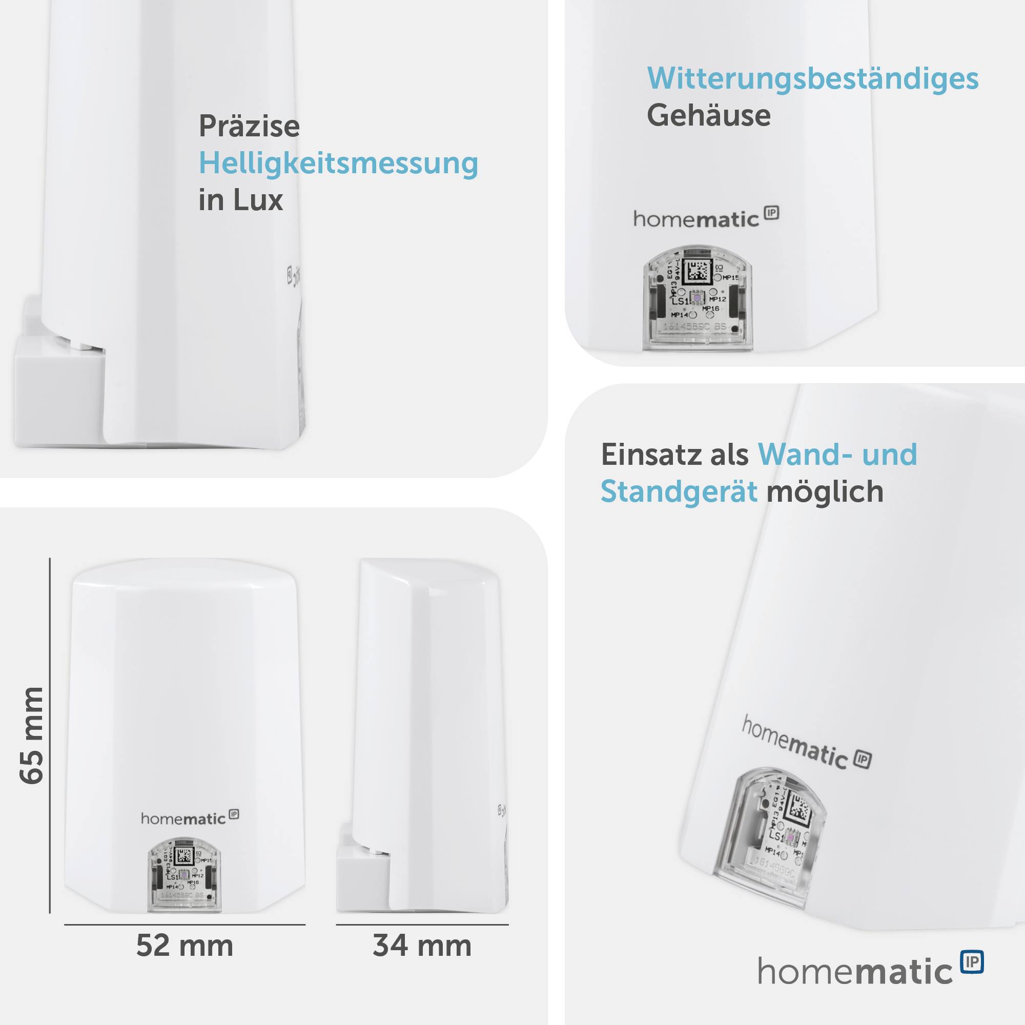 HOMEMATIC IP Smart Home 151566A0 Lichtsensor außen