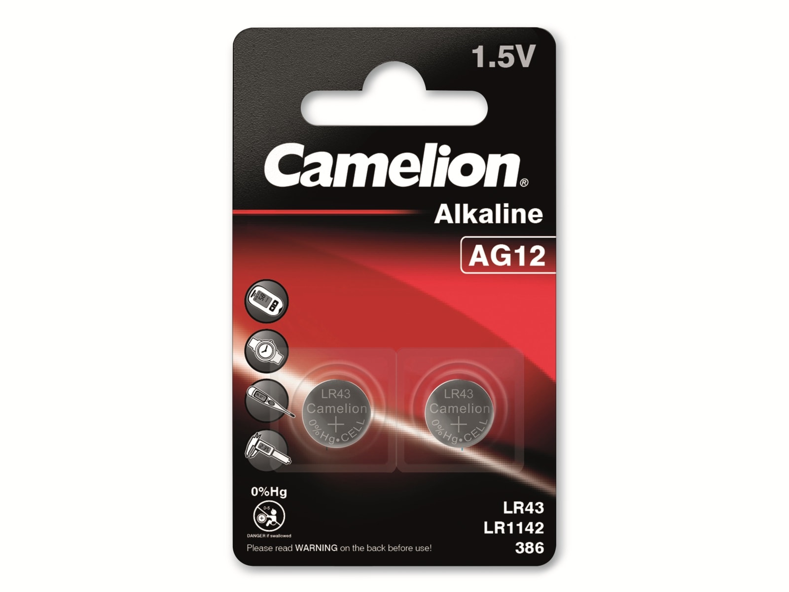 CAMELION Knopfzelle AG12, 2 St.