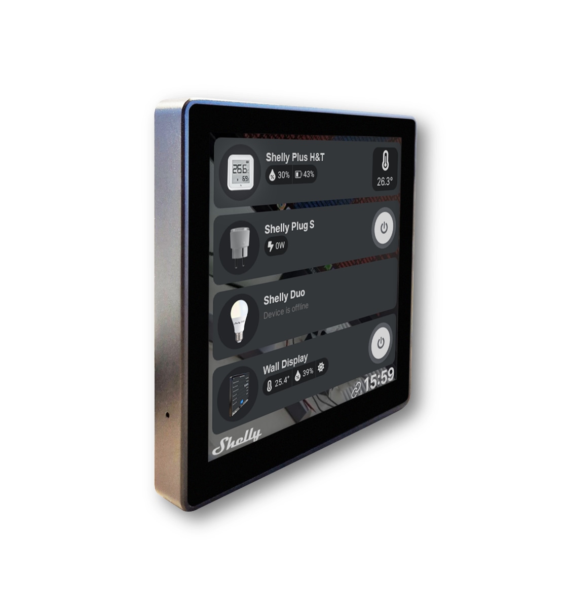 SHELLY WLAN-Schaltaktor Wall Display, Android, UP, schwarz SHELLY WLAN-Schaltaktor Wall Display, Android, UP, schwarz