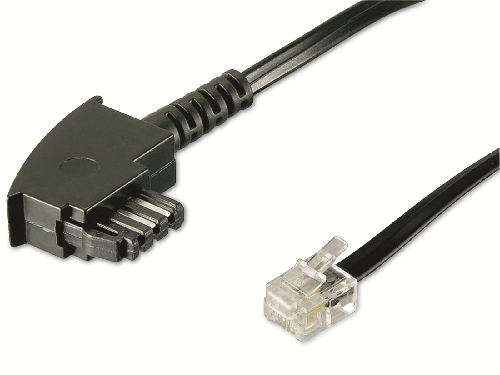 GOOBAY Telefon-Anschlusskabel, TAE/F, schwarz, 10 m, universal Pinout