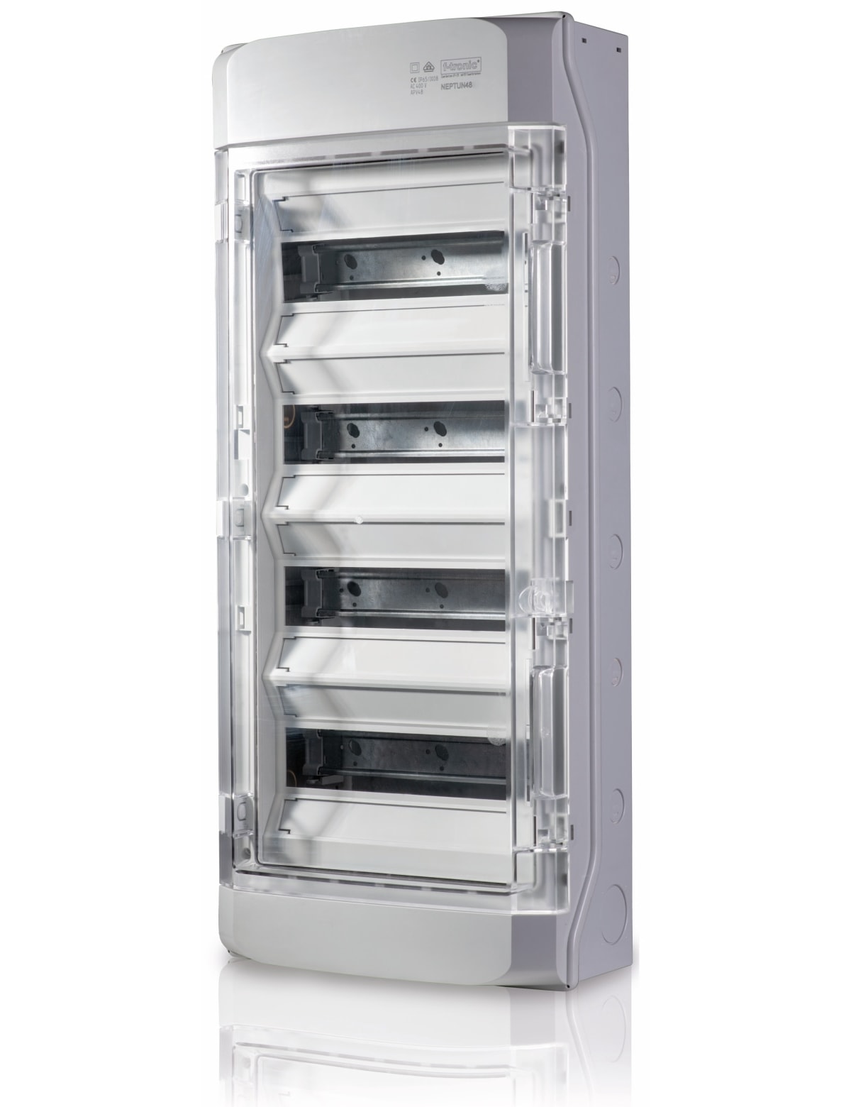 F-TRONIC Kleinverteiler Neptun48, AP, IP65, mit Belüftungssystem, 4-Reihig