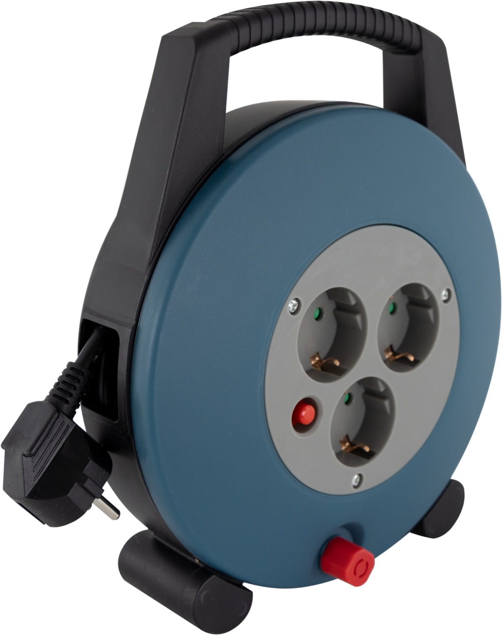 REV Kabelbox H05VV, 10 m, petrol/schwarz, IP20, 3-fach