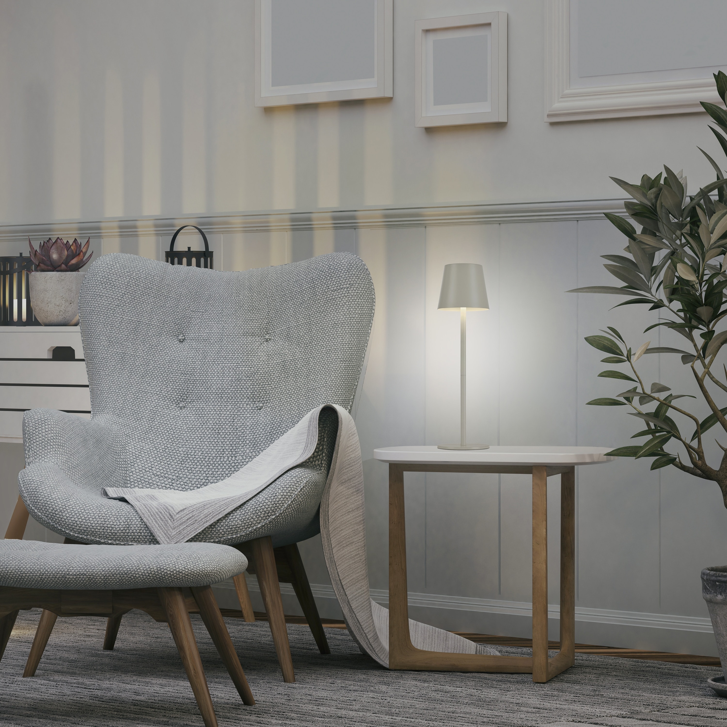 JUST LIGHT LED-Akku-Tischleuchte 19250-40 grau-beige, 2,5 W, 320 lm, 3000 K, IP54 JUST LIGHT LED-Akku-Tischleuchte 19250-40 grau-beige, 2,5 W, 320 lm, 3000 K, IP54