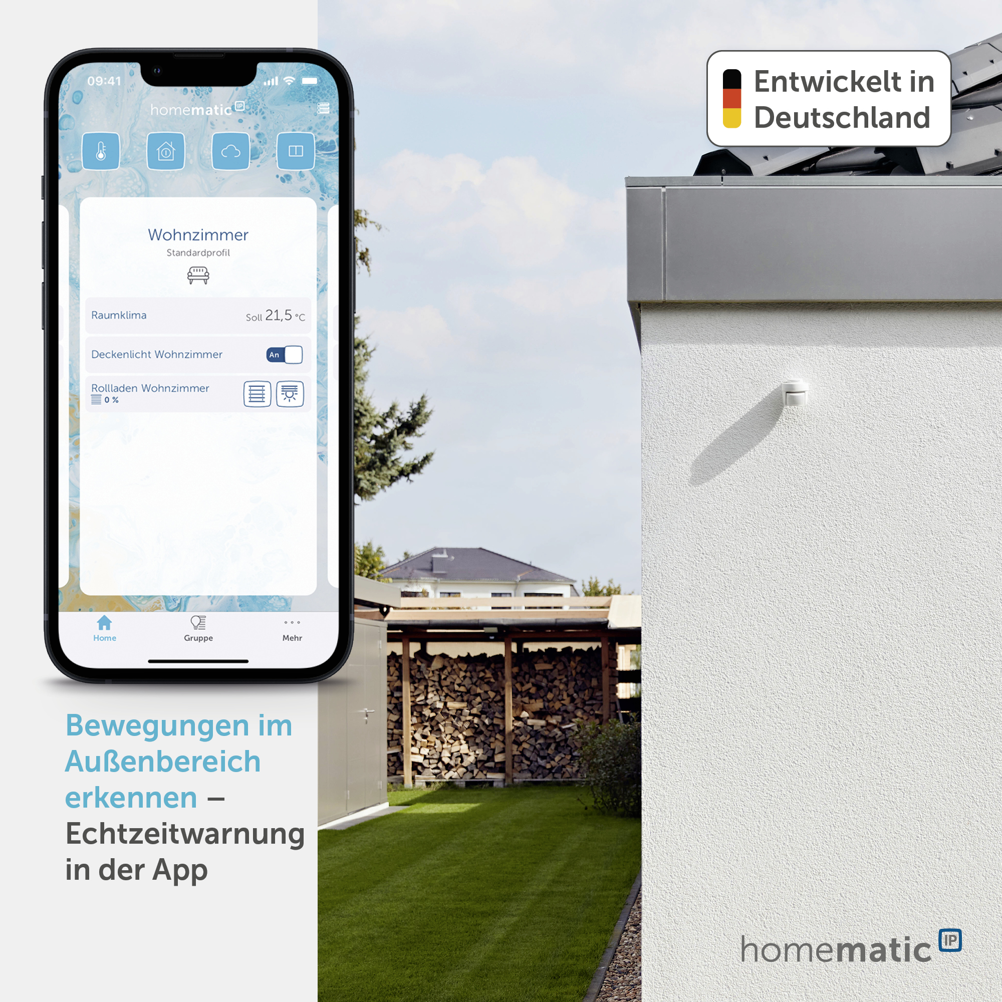 HOMEMATIC IP 156203A0, Bewegungsmelder, außen, weiß HOMEMATIC IP 156203A0, Bewegungsmelder, außen, weiß