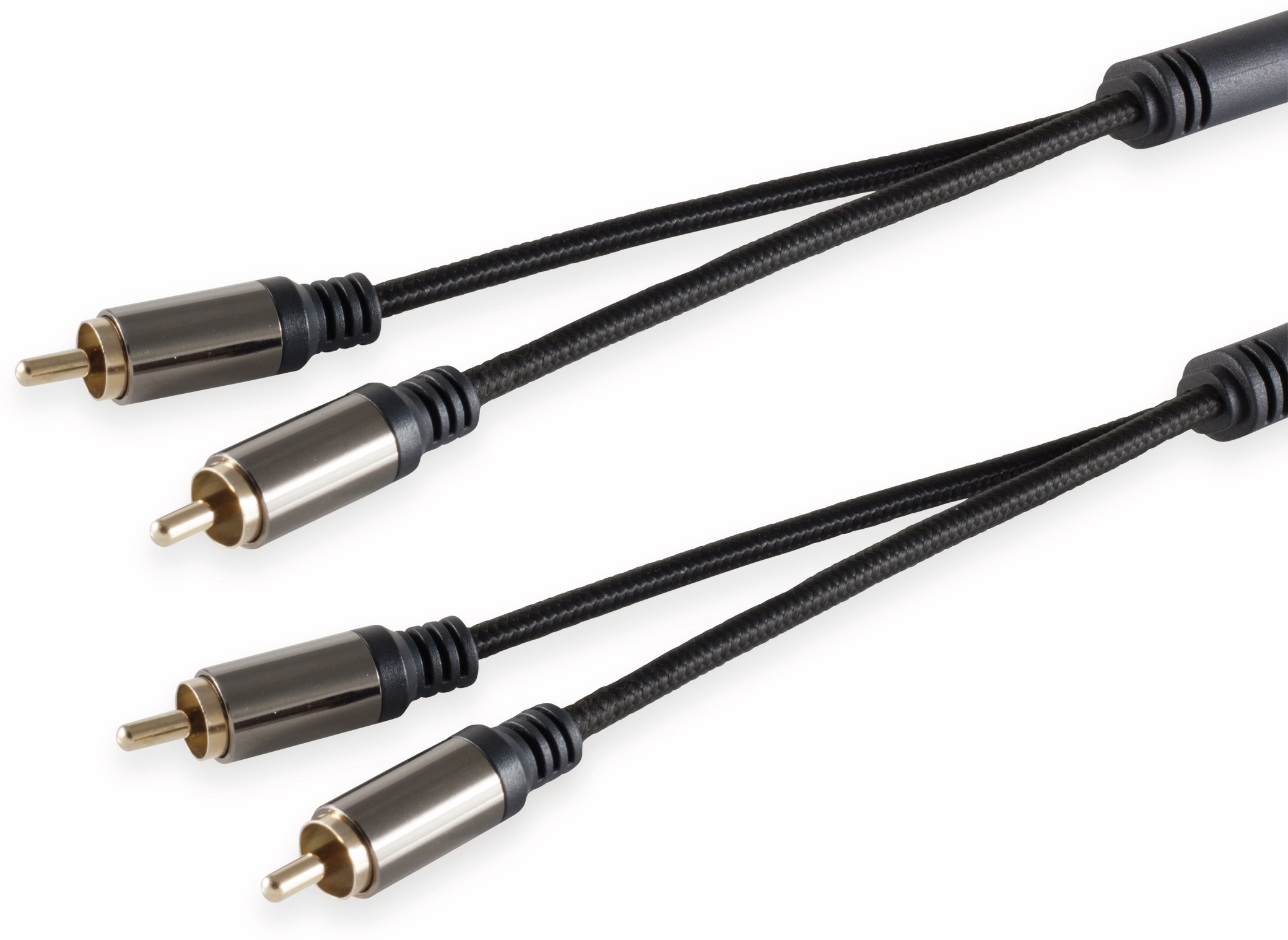 BLACK COTTON Cinchkabel, Stereo, 1,0 m, schwarz BLACK COTTON Cinchkabel, Stereo, 1,0 m, schwarz