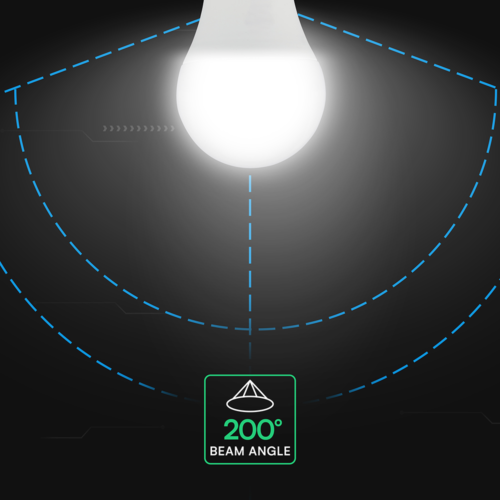 V-TAC LED-Lampe VT-2172606, EEK: F, 8,5W, 806lm, 3000K, E27, A60, 200°