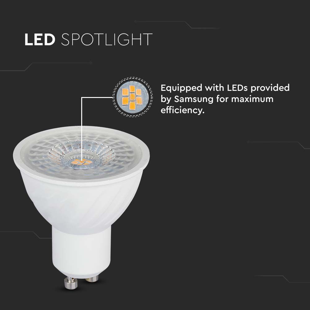 V-TAC LED-Lampe VT-21192, EEK: F, 6W, 445lm, 3000k, GU10, 110°