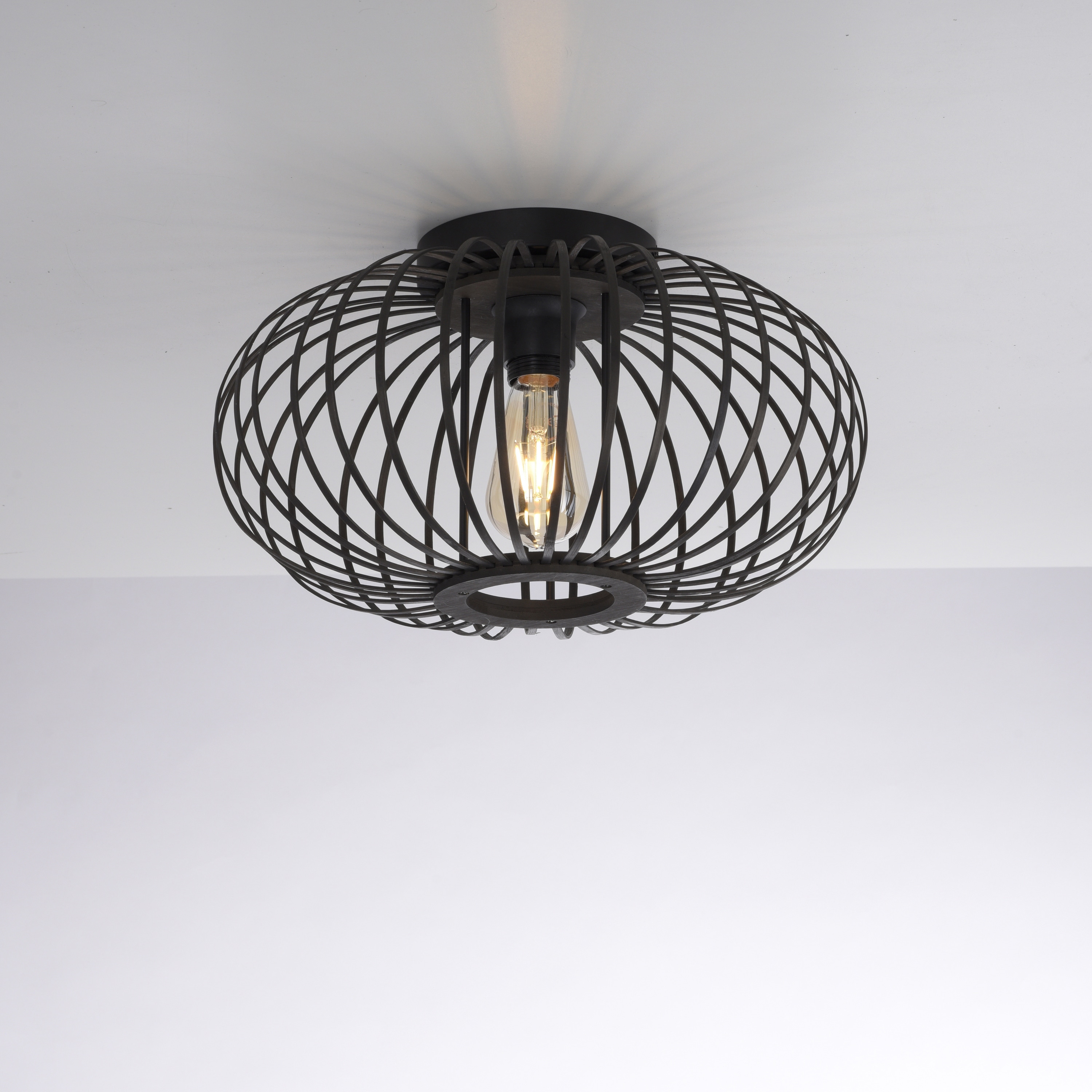 JUST LIGHT Deckenleuchte 11410-18 schwarz, für 1 x E27, max. 40W