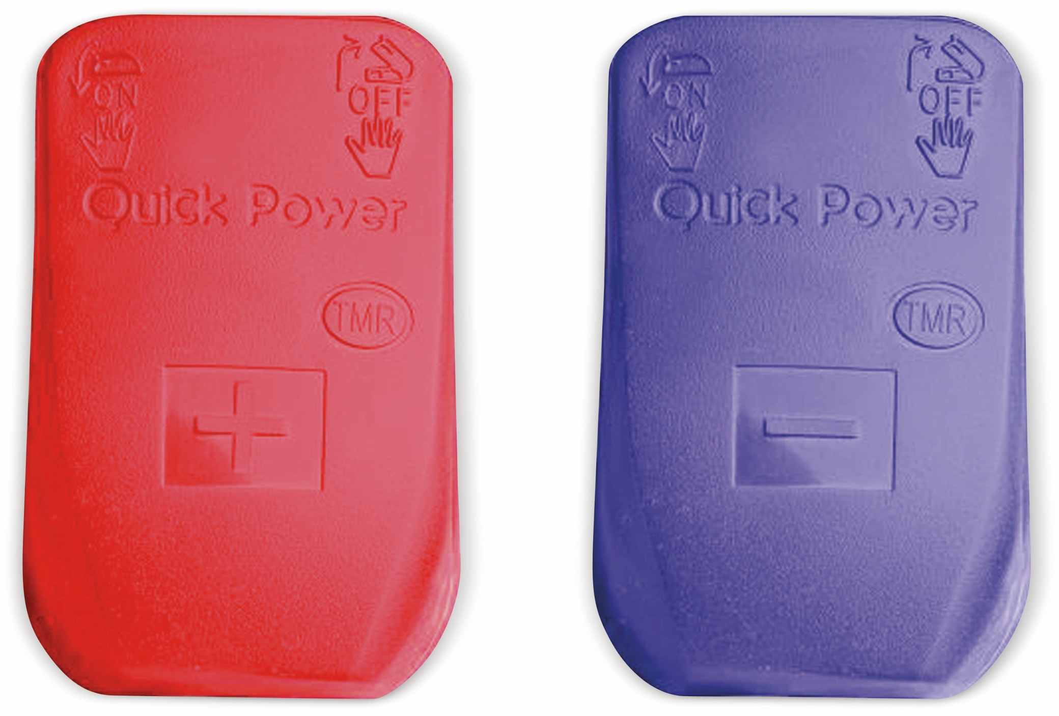 Batteriepolschnellklemmen, isoliert, rot/blau Batteriepolschnellklemmen, isoliert, rot/blau