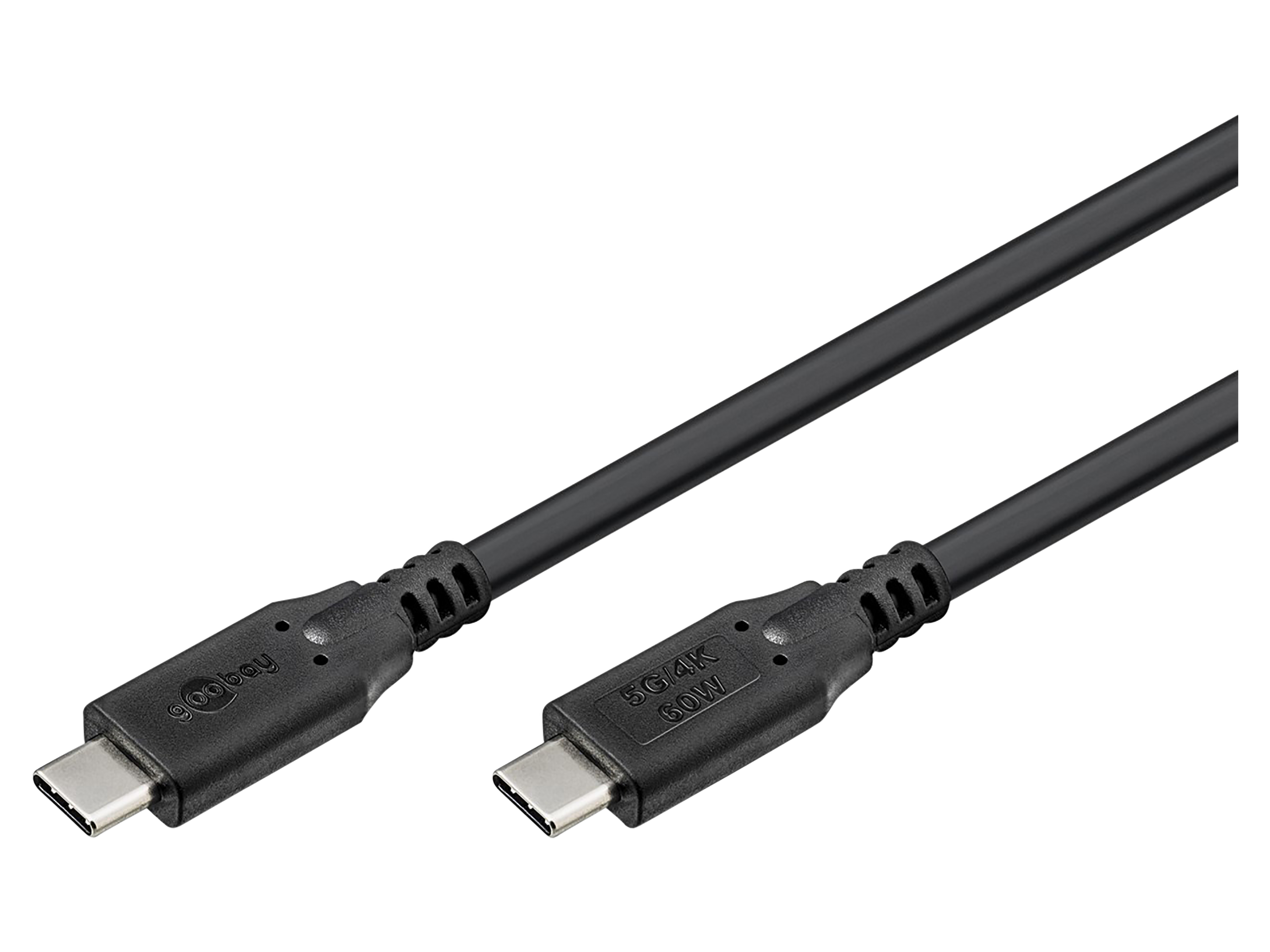 GOOBAY USB-C Kabel 66507 USB3.2 60W 1,5m schwarz 5 Gbit/s