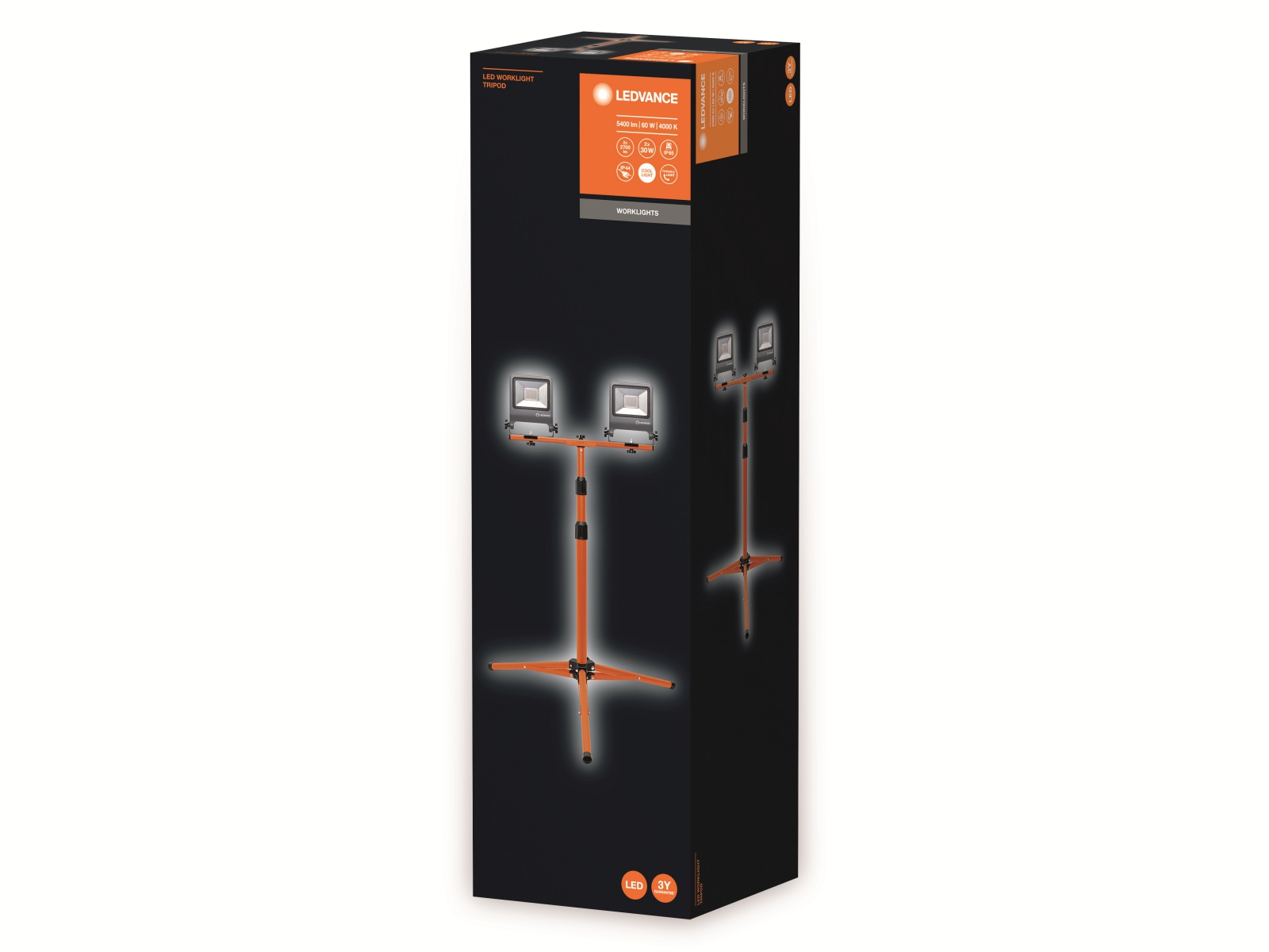 LEDVANCE LED-Baustrahler Tripod, 2x30W, 5000lm, 4000K