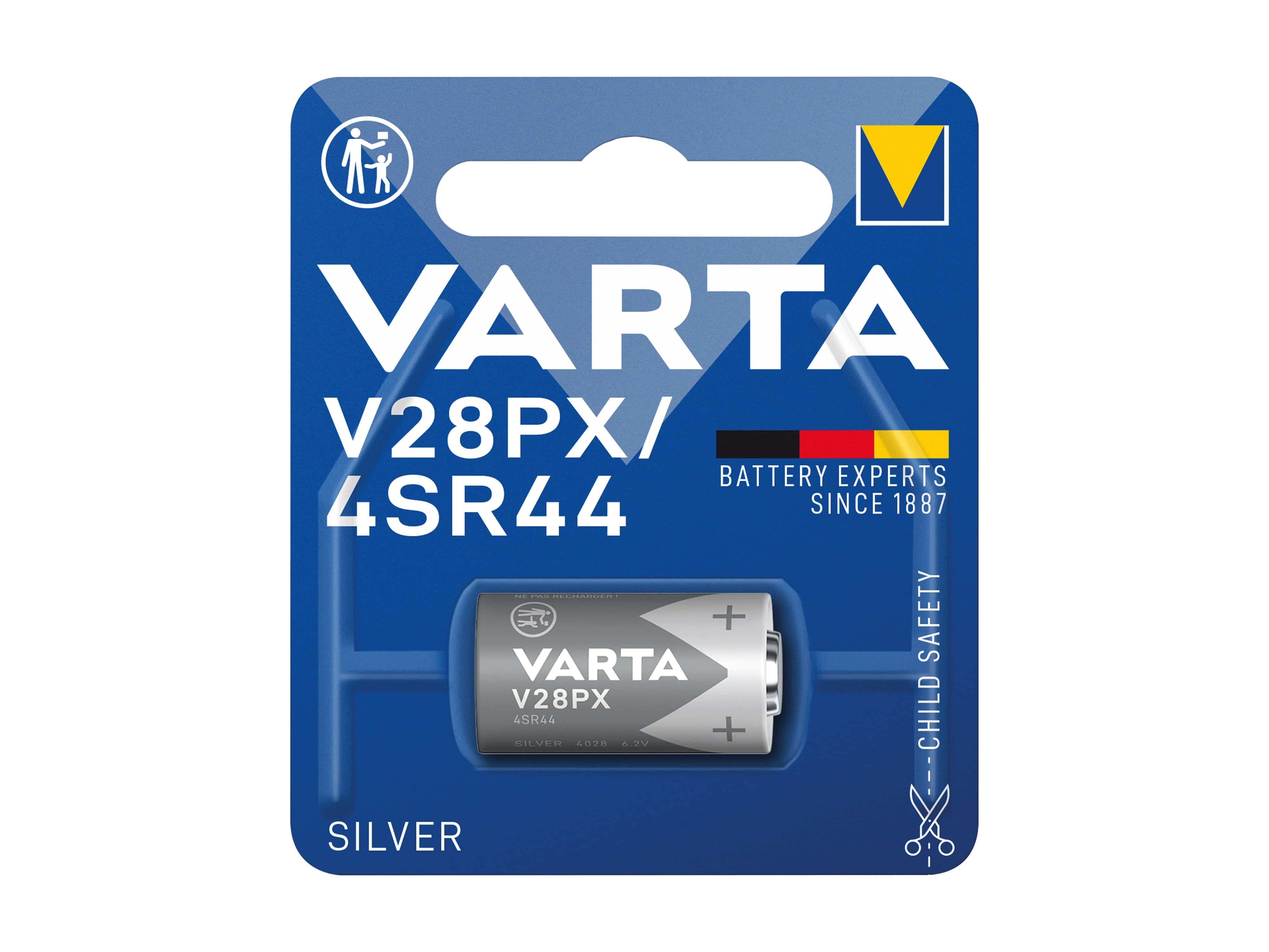 VARTA Batterie Silver Oxide, V28PX, 4SR44, 6,2V, Electronics VARTA Batterie Silver Oxide, V28PX, 4SR44, 6,2V, Electronics