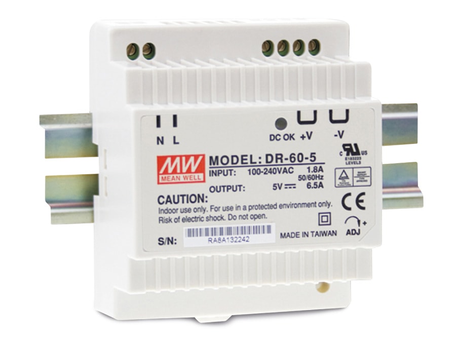 MEANWELL Hutschienen-Schaltnetzteil DR-60-15, 15 V-/4 A