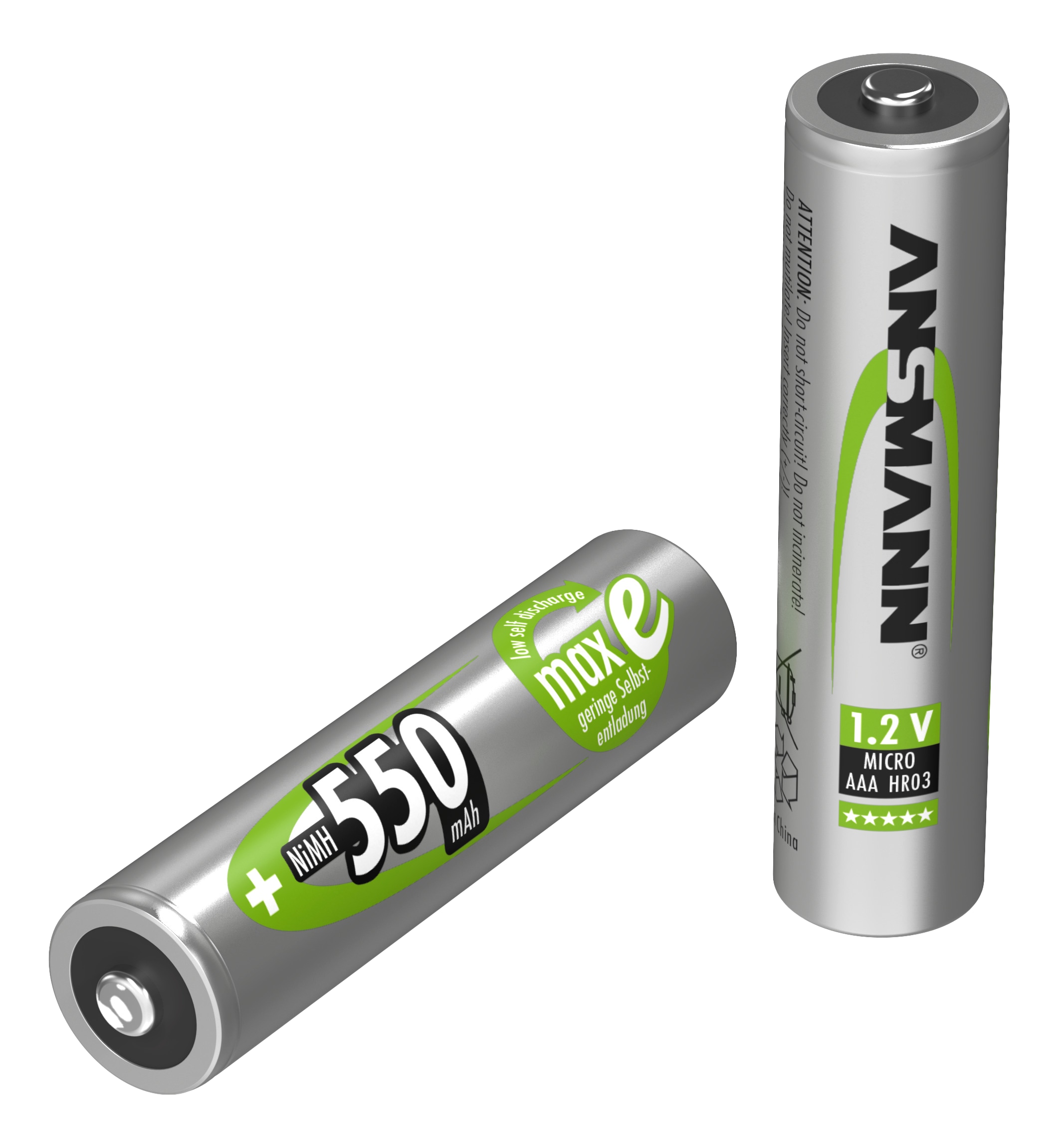 ANSMANN NiMH Akku Micro AAA 550 mAh maxE 4 Stück