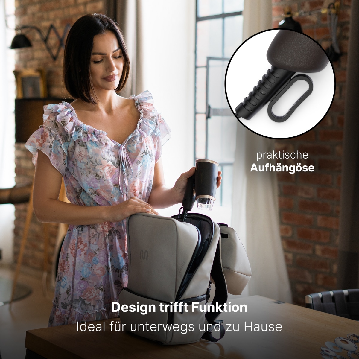 PROFICARE Haartrockner PC-HT 3009, Klappgriff, kompakt, 1400W, braun-bronze