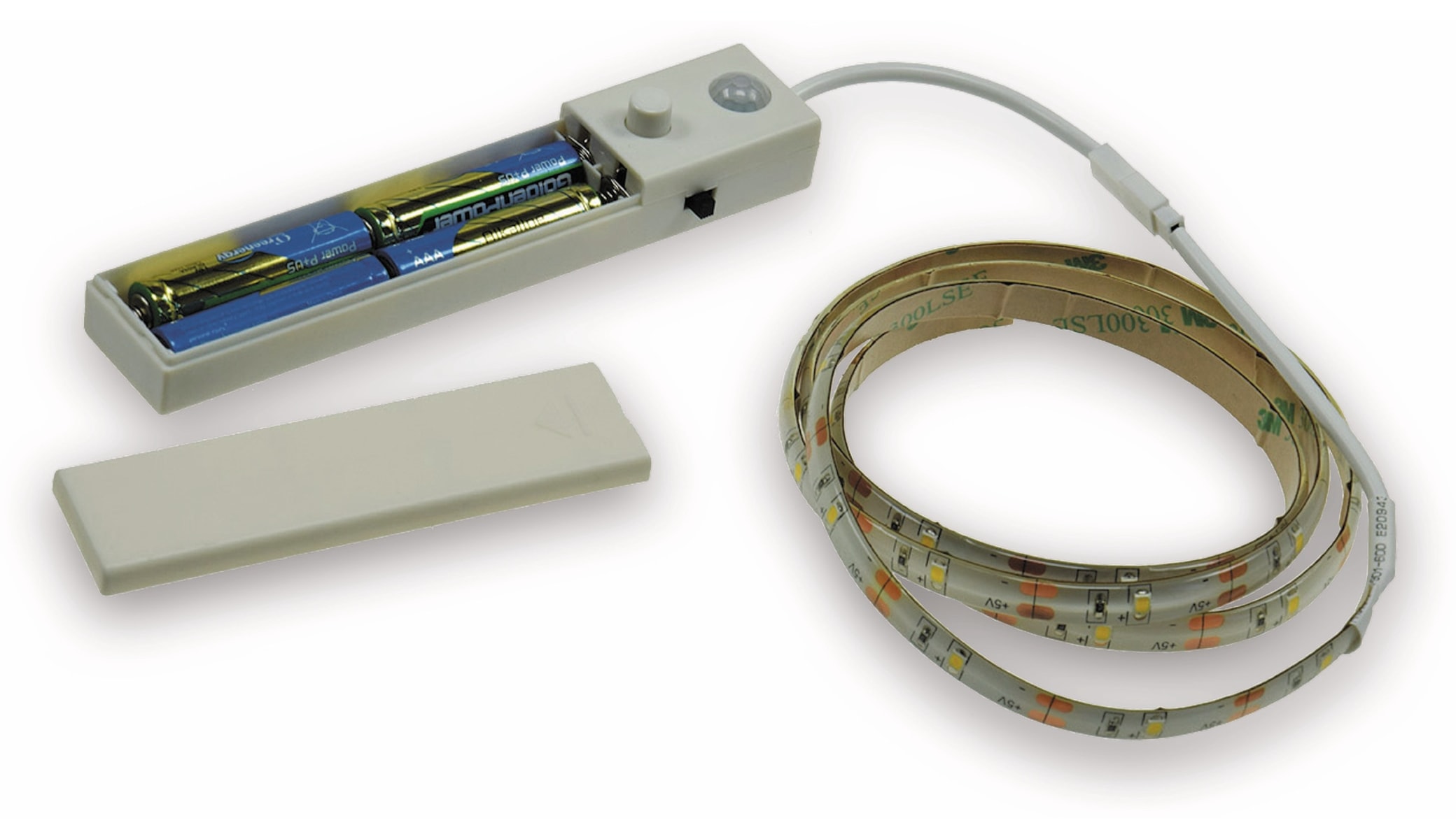 LED Strip mit Bewegungsmelder, 4000K, Batteriebetrieb, 100 cm