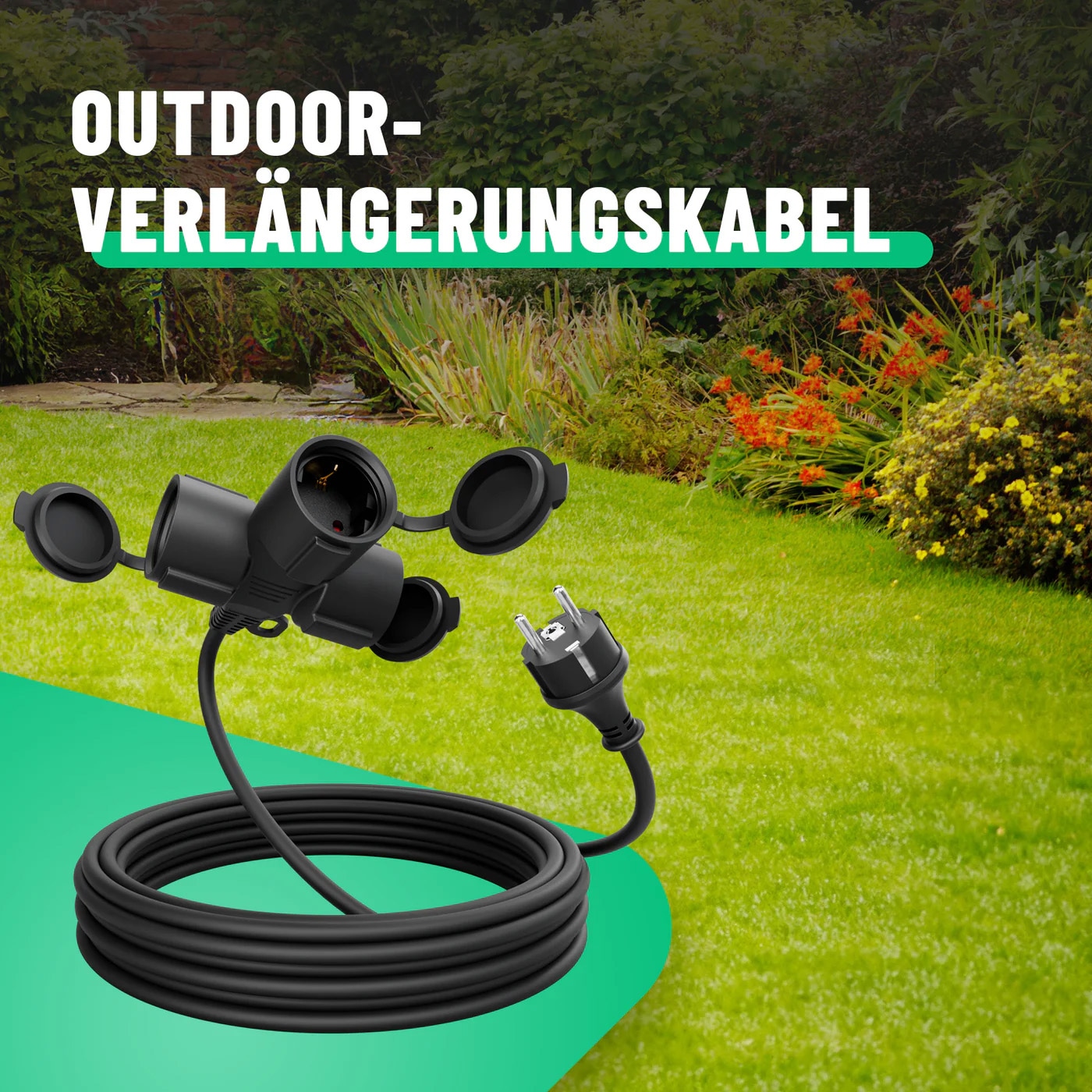 ABSINA Verlängerungskabel 151233, 3-Fach, 5 m