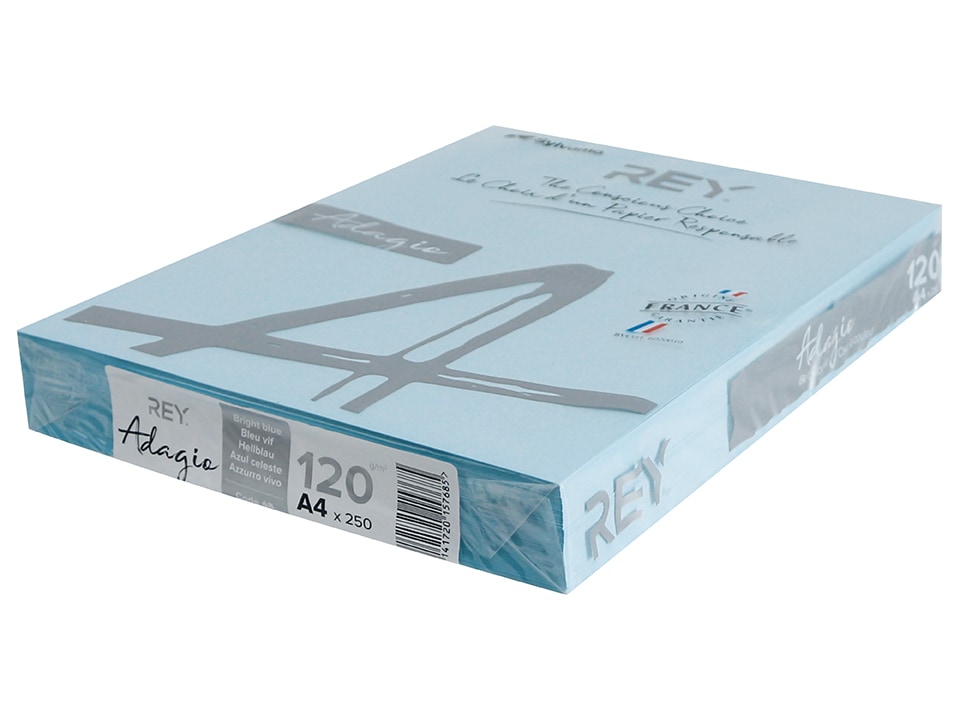 Kopierpapier REY/ADAGIO A4 120 g/m², 250 Blatt, Hellblau Kopierpapier REY/ADAGIO A4 120 g/m², 250 Blatt, Hellblau