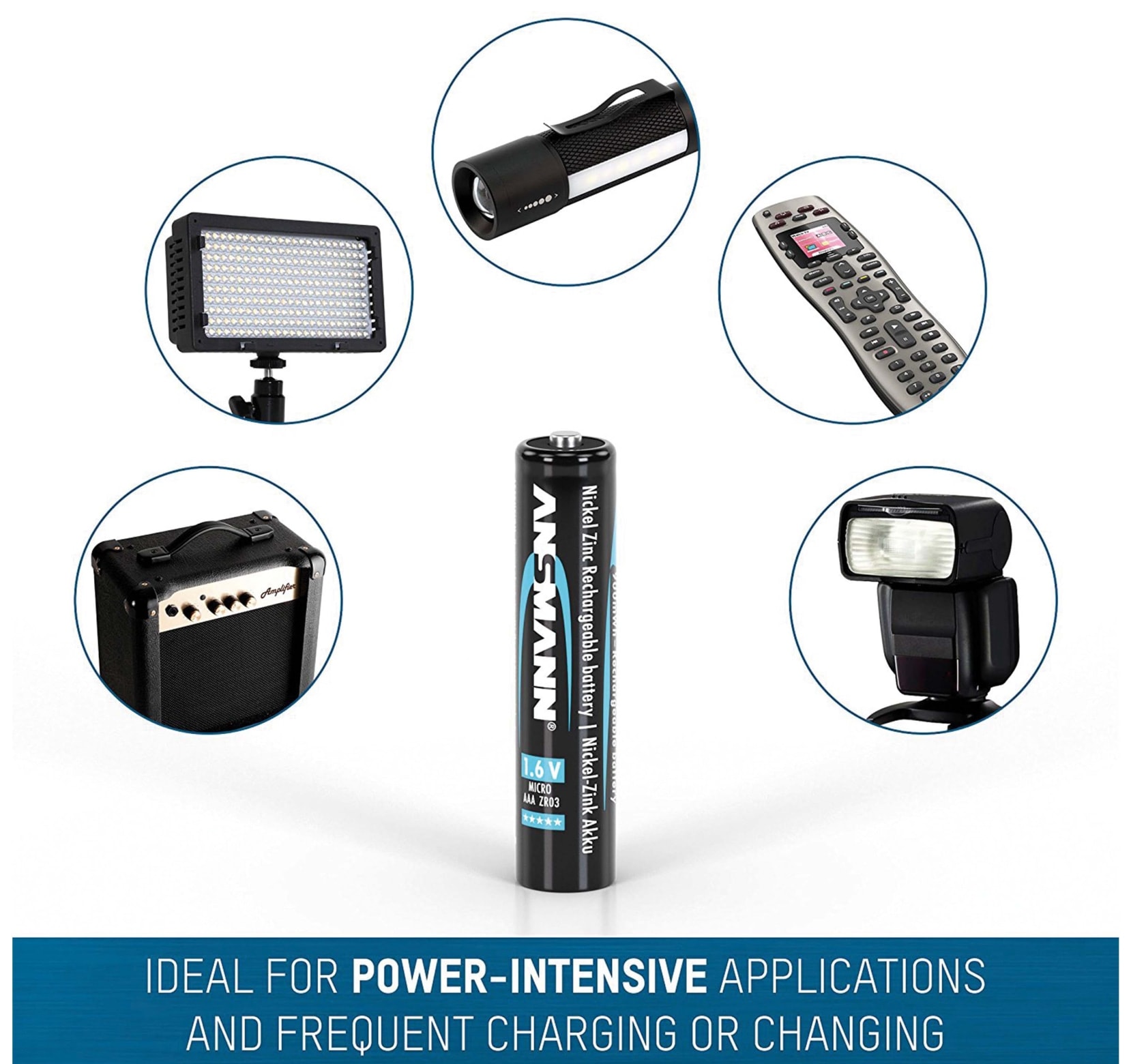 ANSMANN Micro-Akku, NiZn, 550mAh, 4 Stück