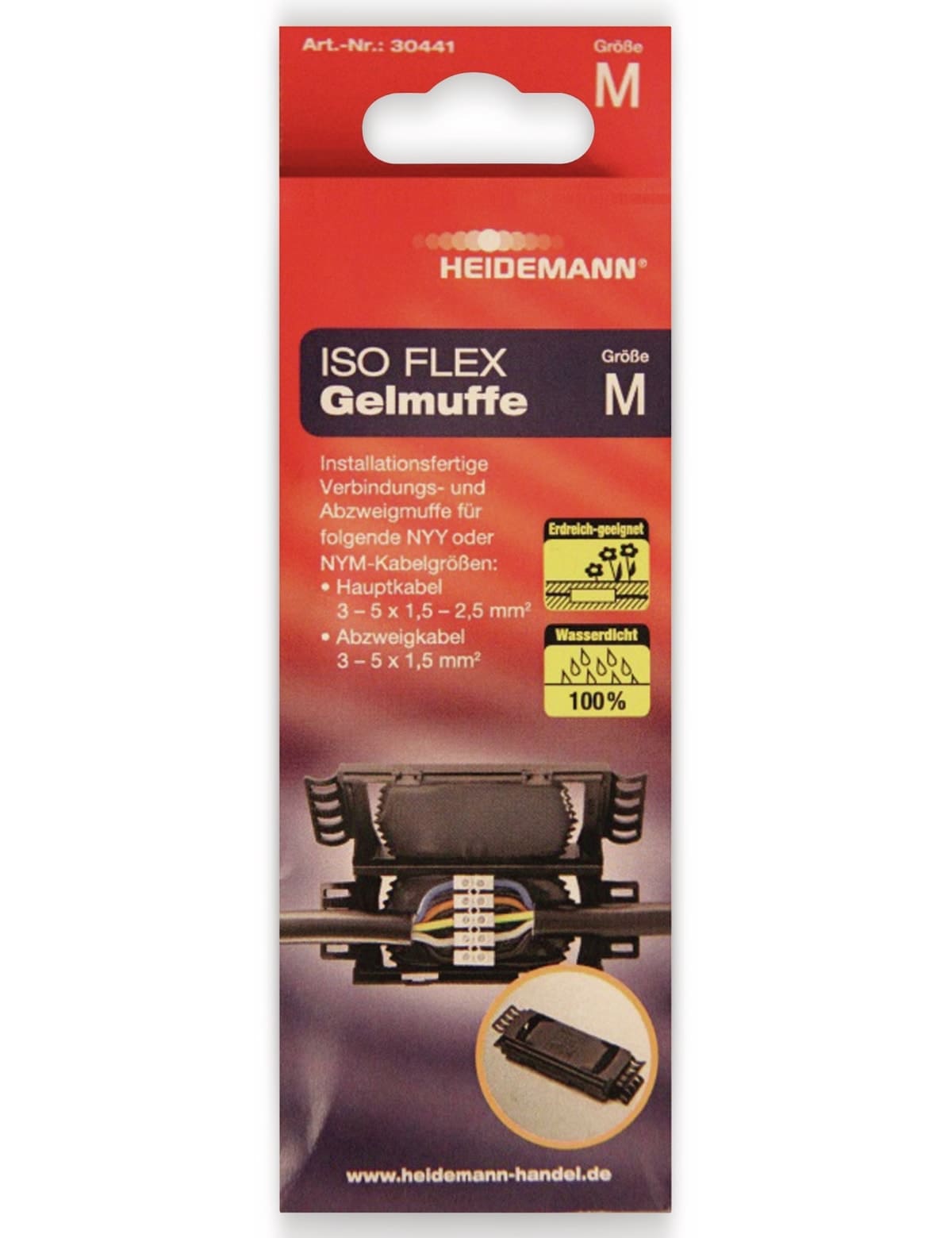 HEIDEMANN Kabelmuffe ISO Flex 30441, Größe M HEIDEMANN Kabelmuffe ISO Flex 30441, Größe M