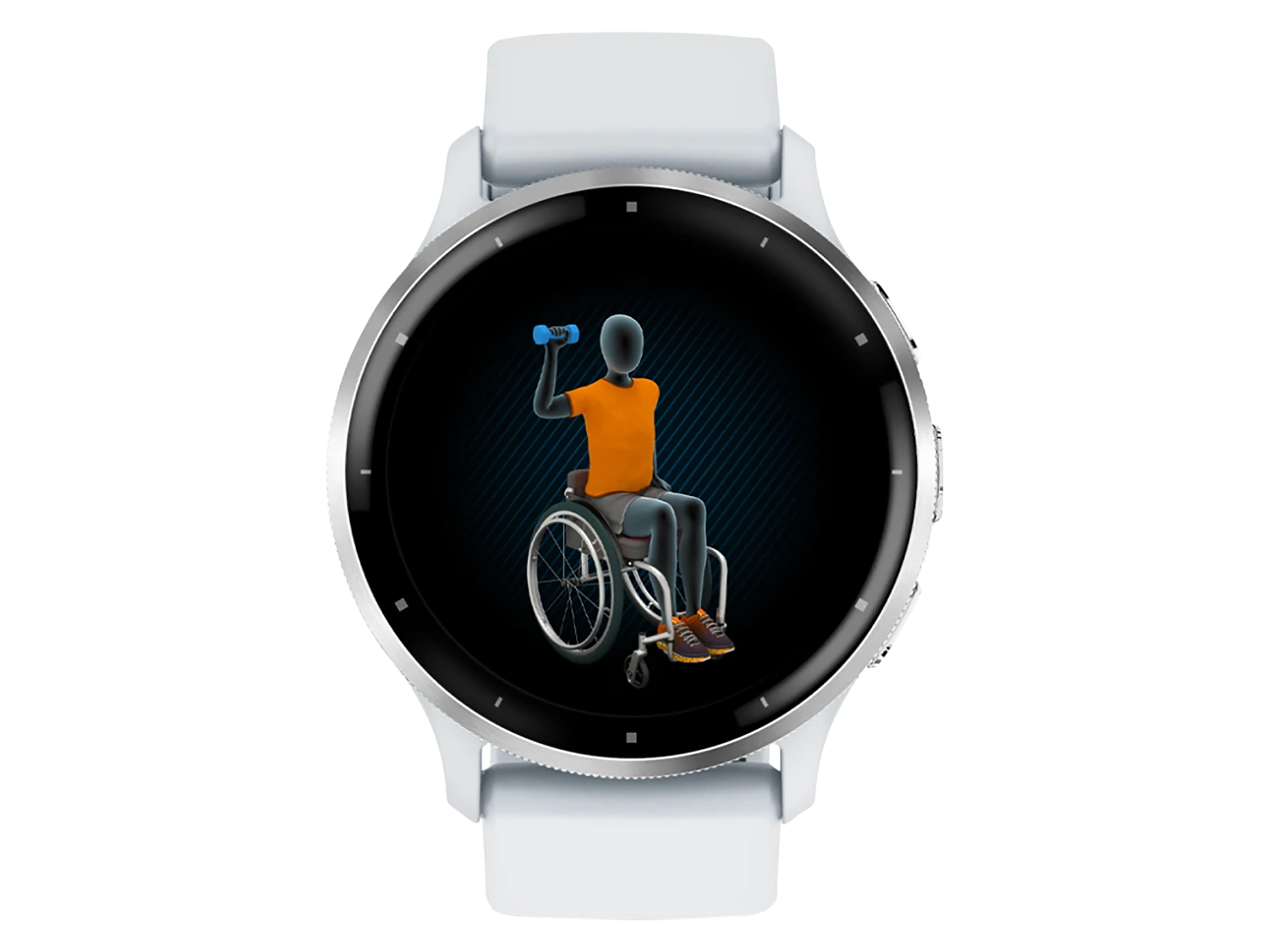 GARMIN Smartwatch Venu 3 steinweiss/silber Silikon