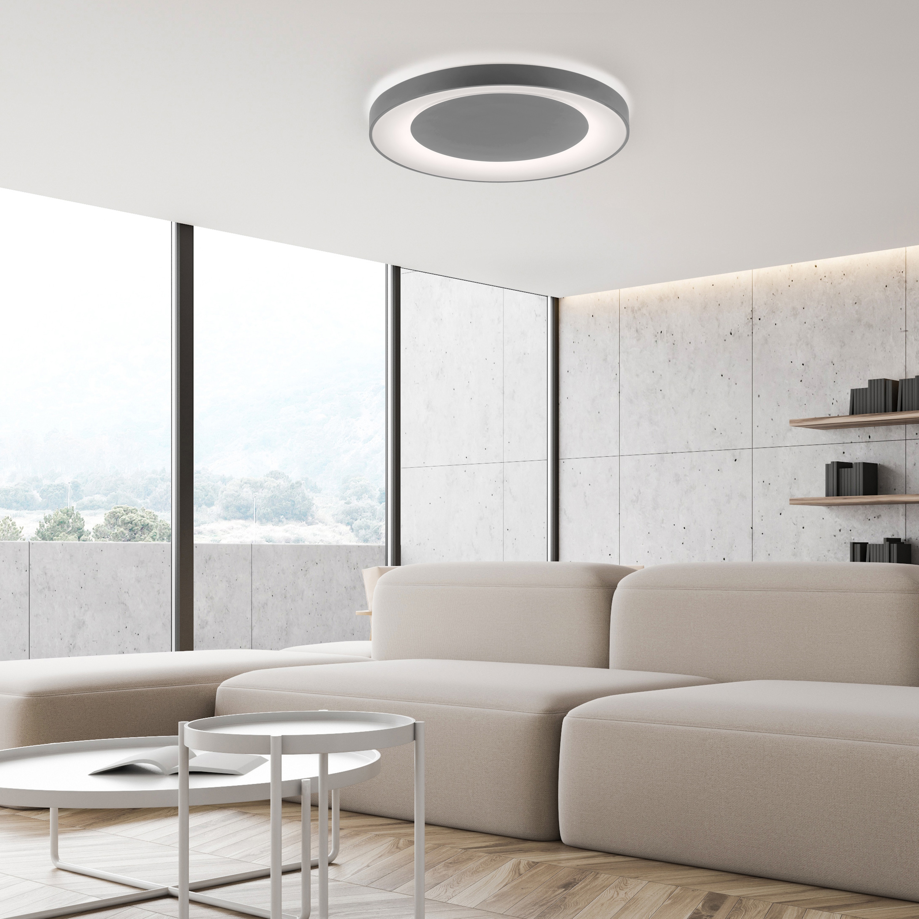 JUST LIGHT LED-Deckenleuchte 14327-18 grau, 54 W, 6600 lm, CCT JUST LIGHT LED-Deckenleuchte 14327-18 grau, 54 W, 6600 lm, CCT